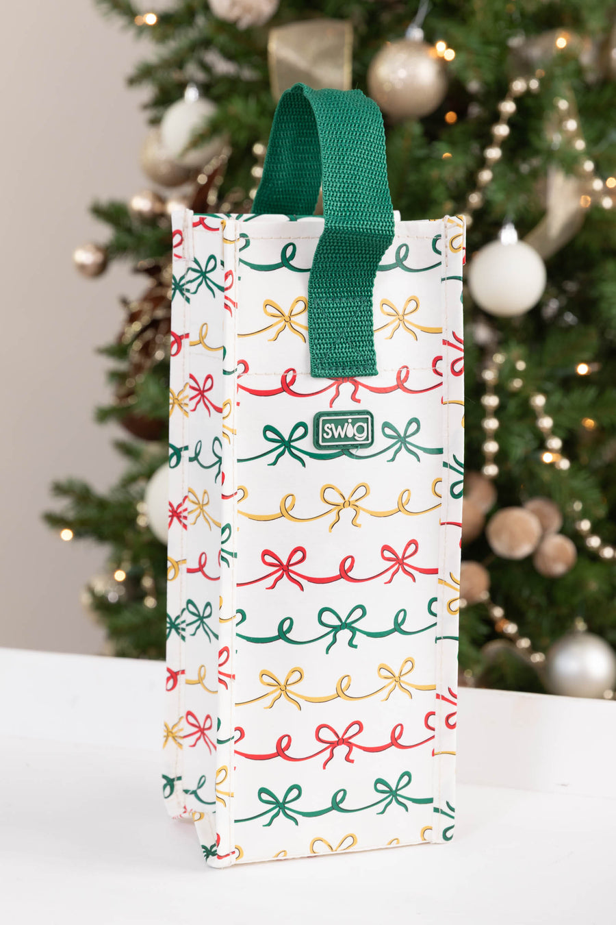 Swig Christmas Bows Reuseable Gift Bag
