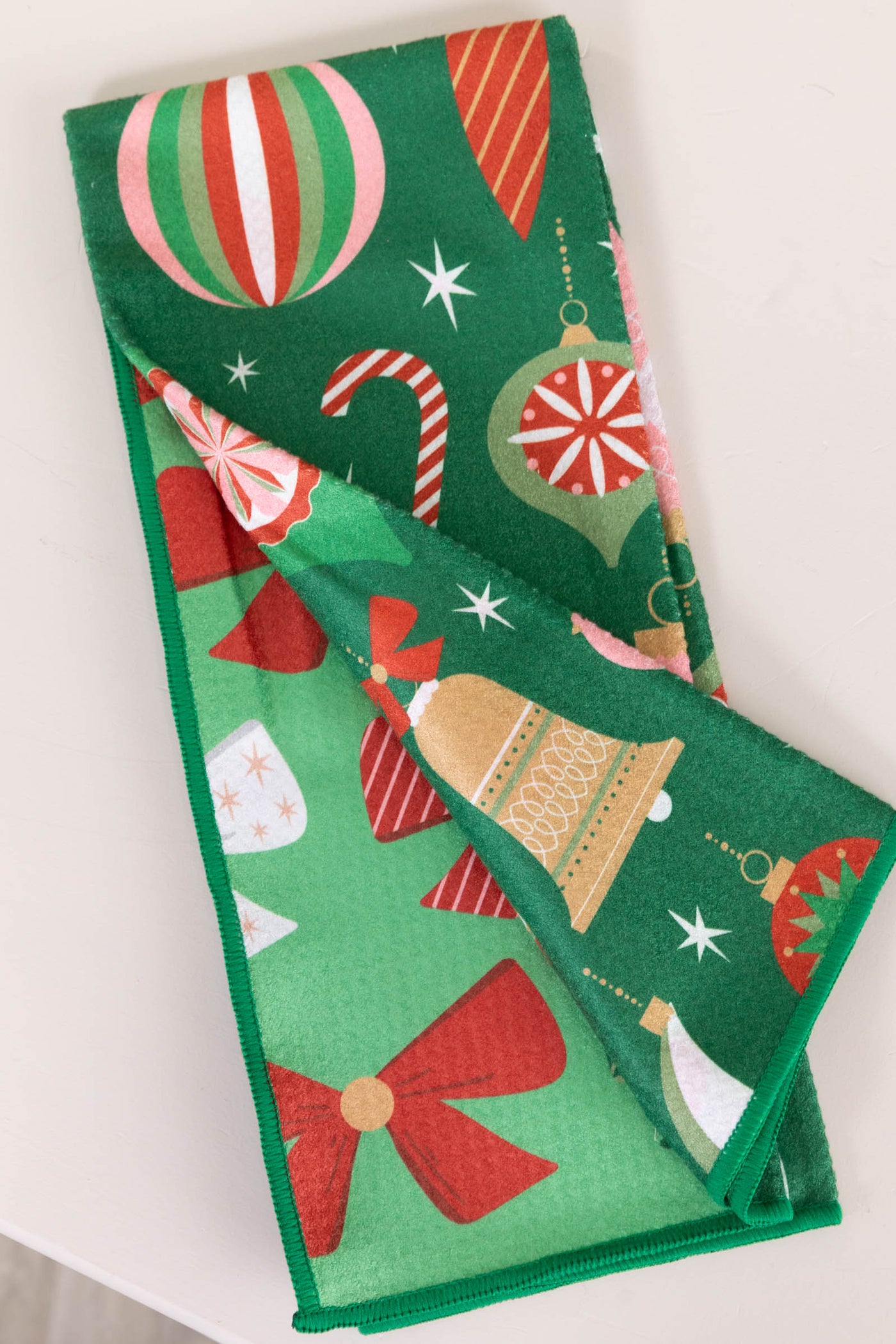 Reversible Christmas Print Microfiber Kitchen Towels