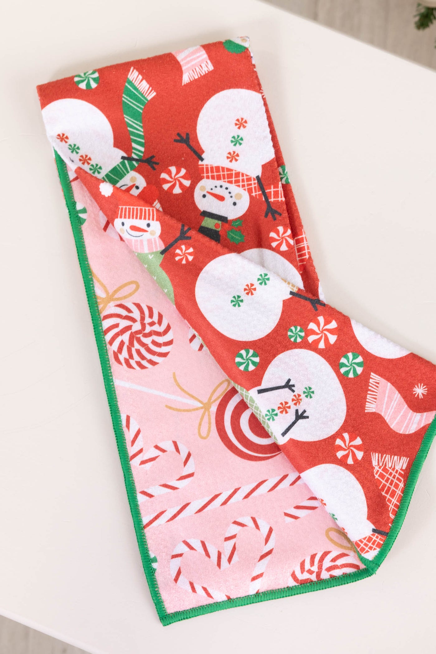 Reversible Christmas Print Microfiber Kitchen Towels