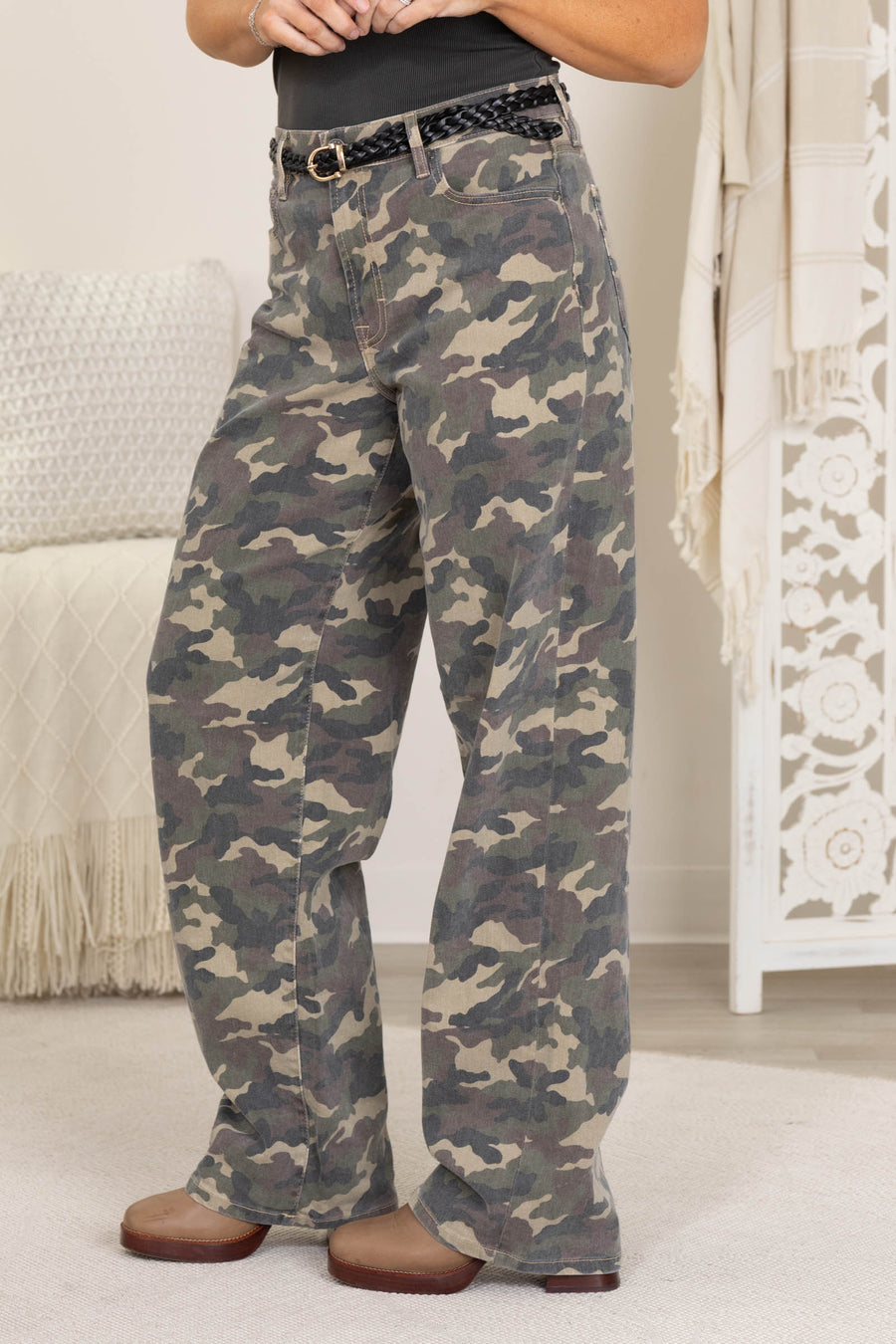 Hidden Camo Low Slung Baggy Jeans