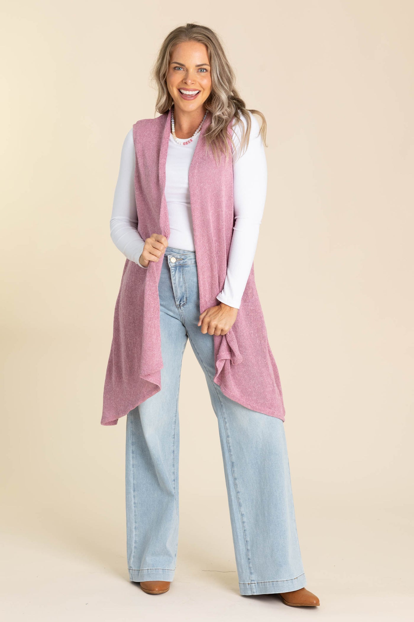 Soft Knit Draped Vests