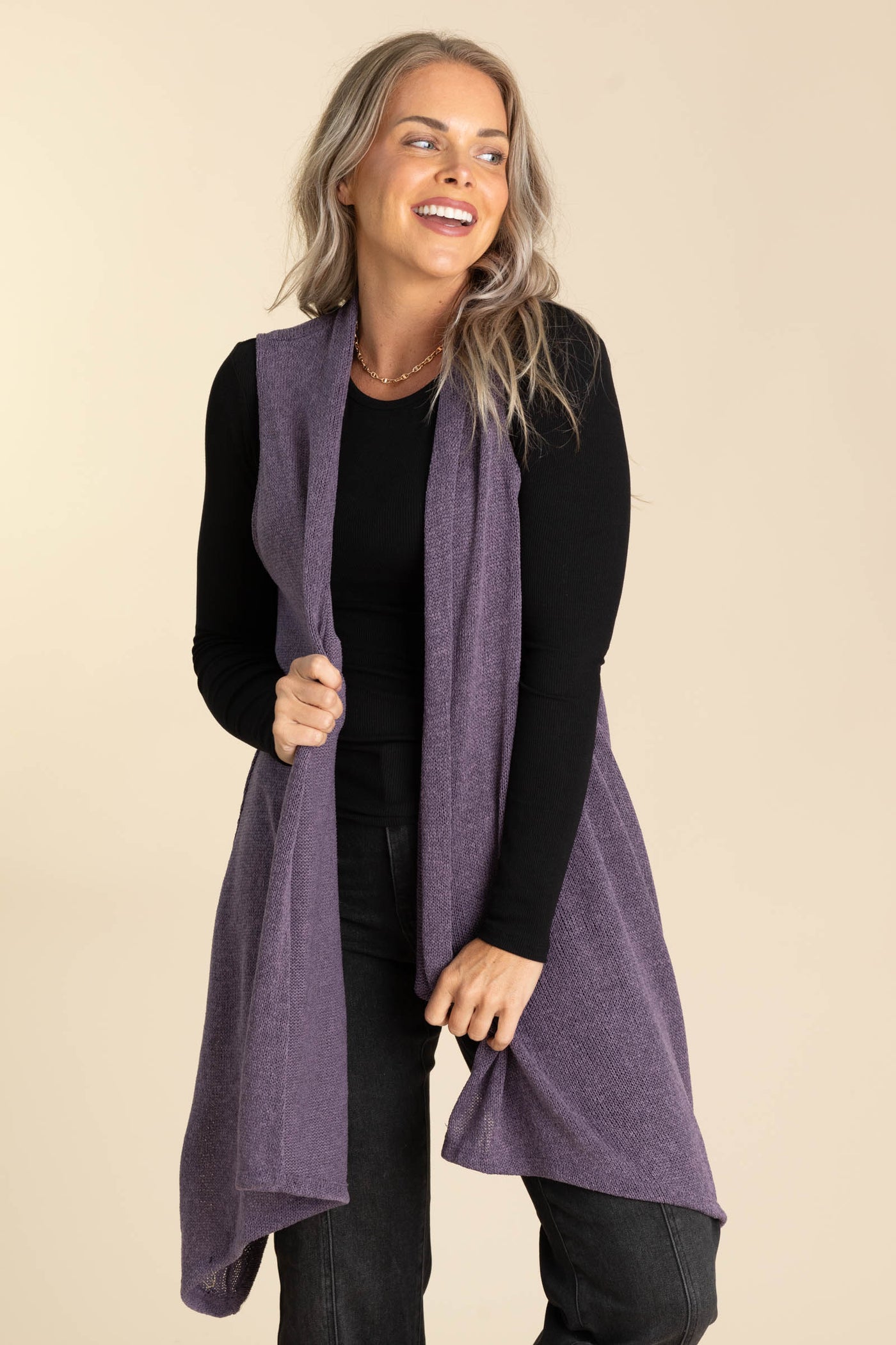 Soft Knit Draped Vests