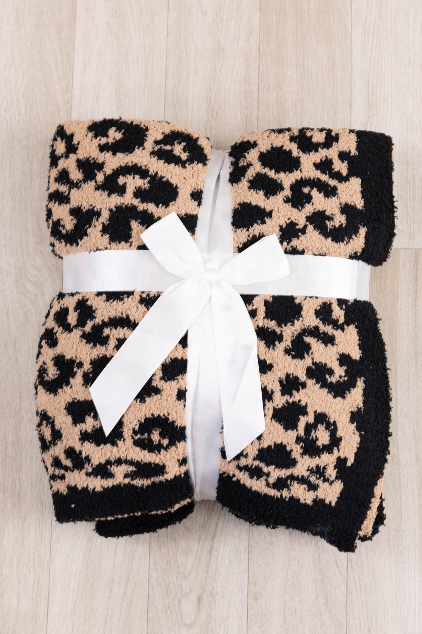 Tan Leopard Print Super Soft Blanket