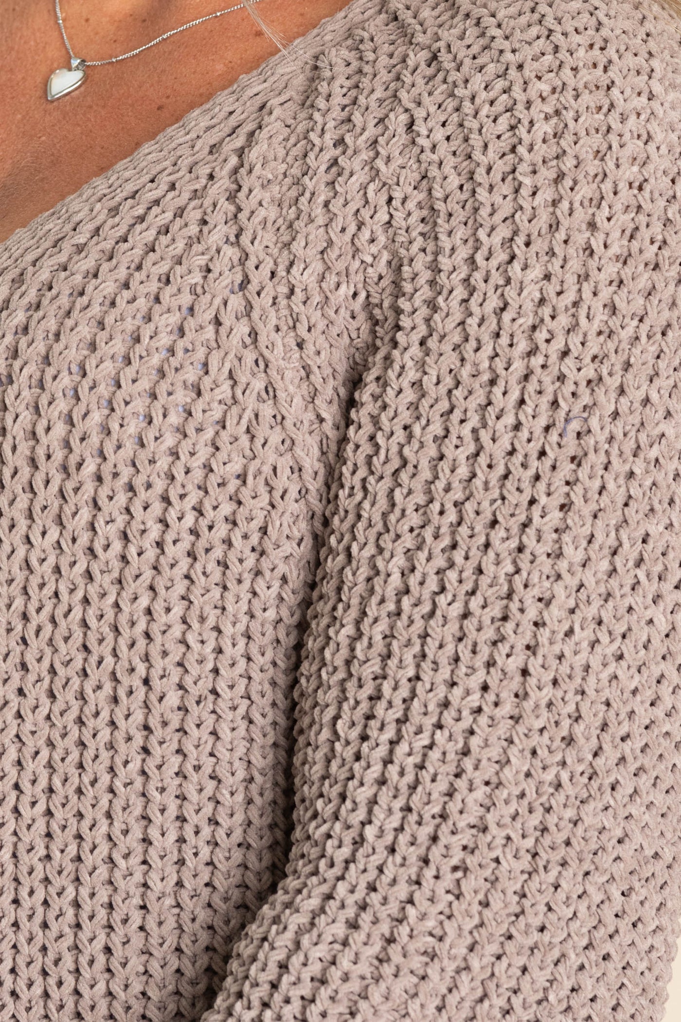 Mocha Knit Sweater Open Cardigan