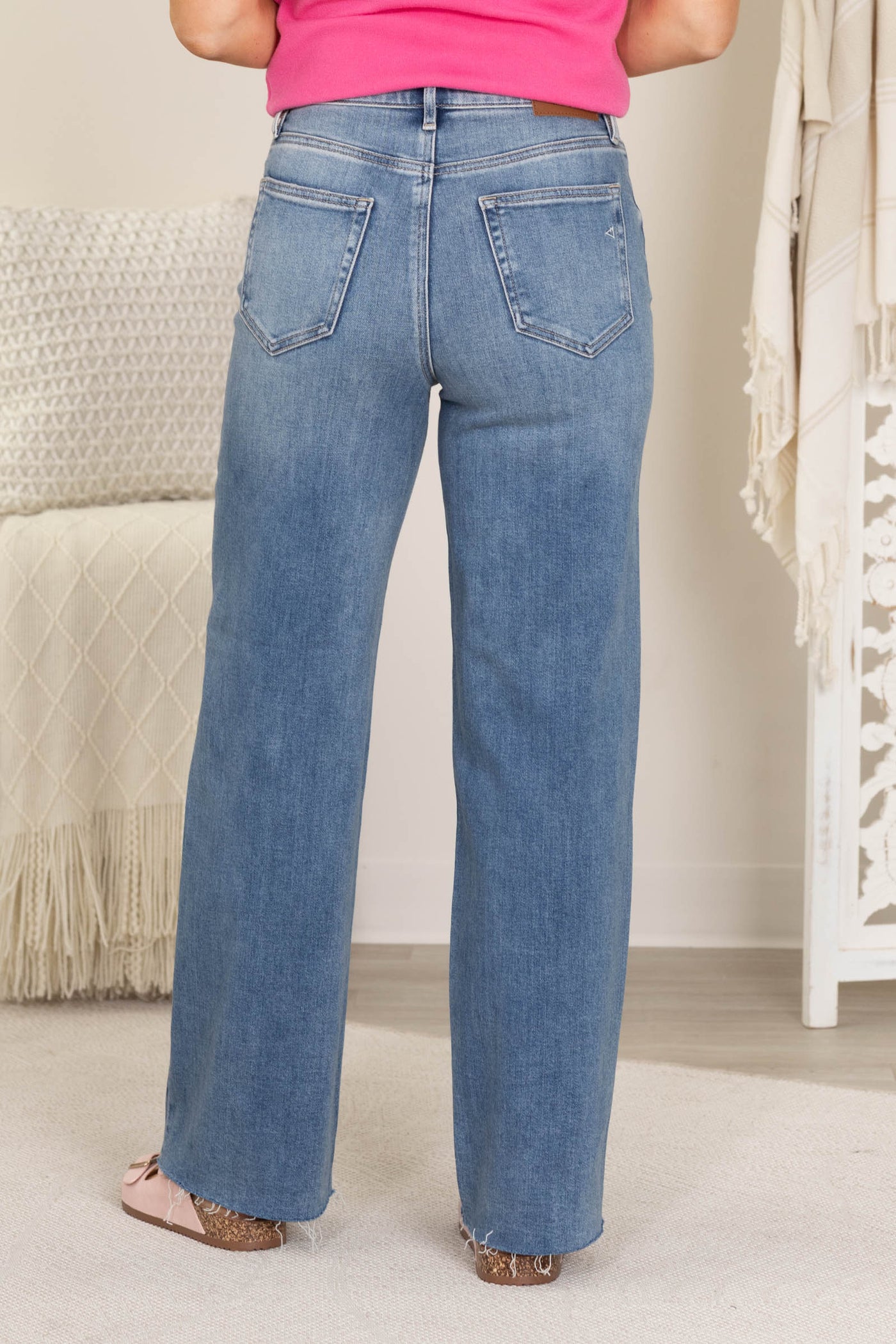 Hidden Medium Dark Clean Stretch Dad Jeans