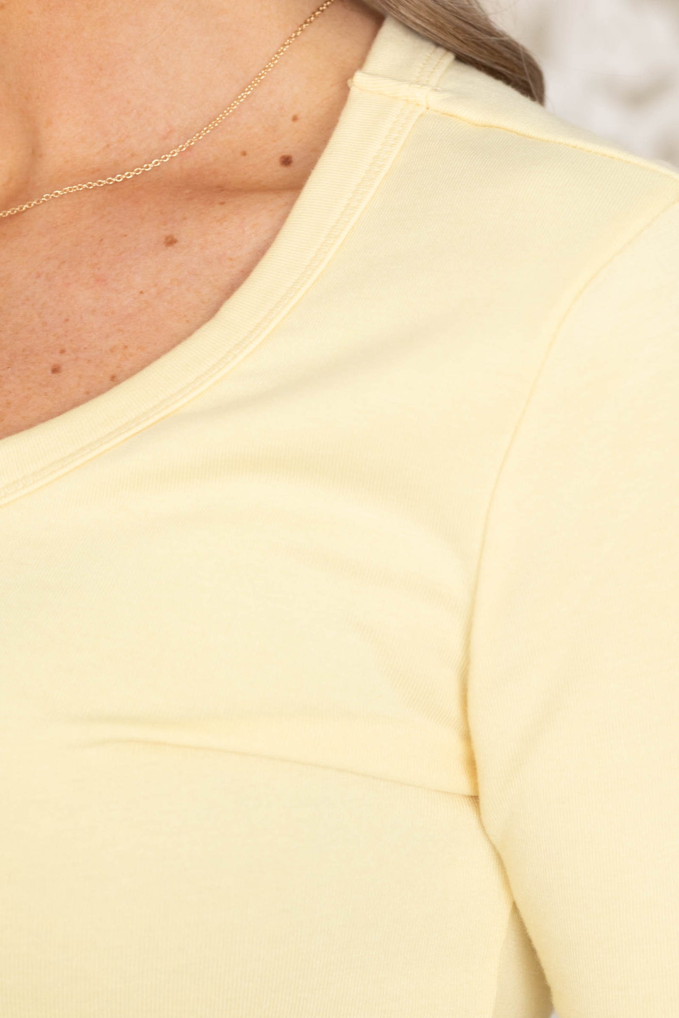 Soft Knit U Neck Long Sleeve Tops