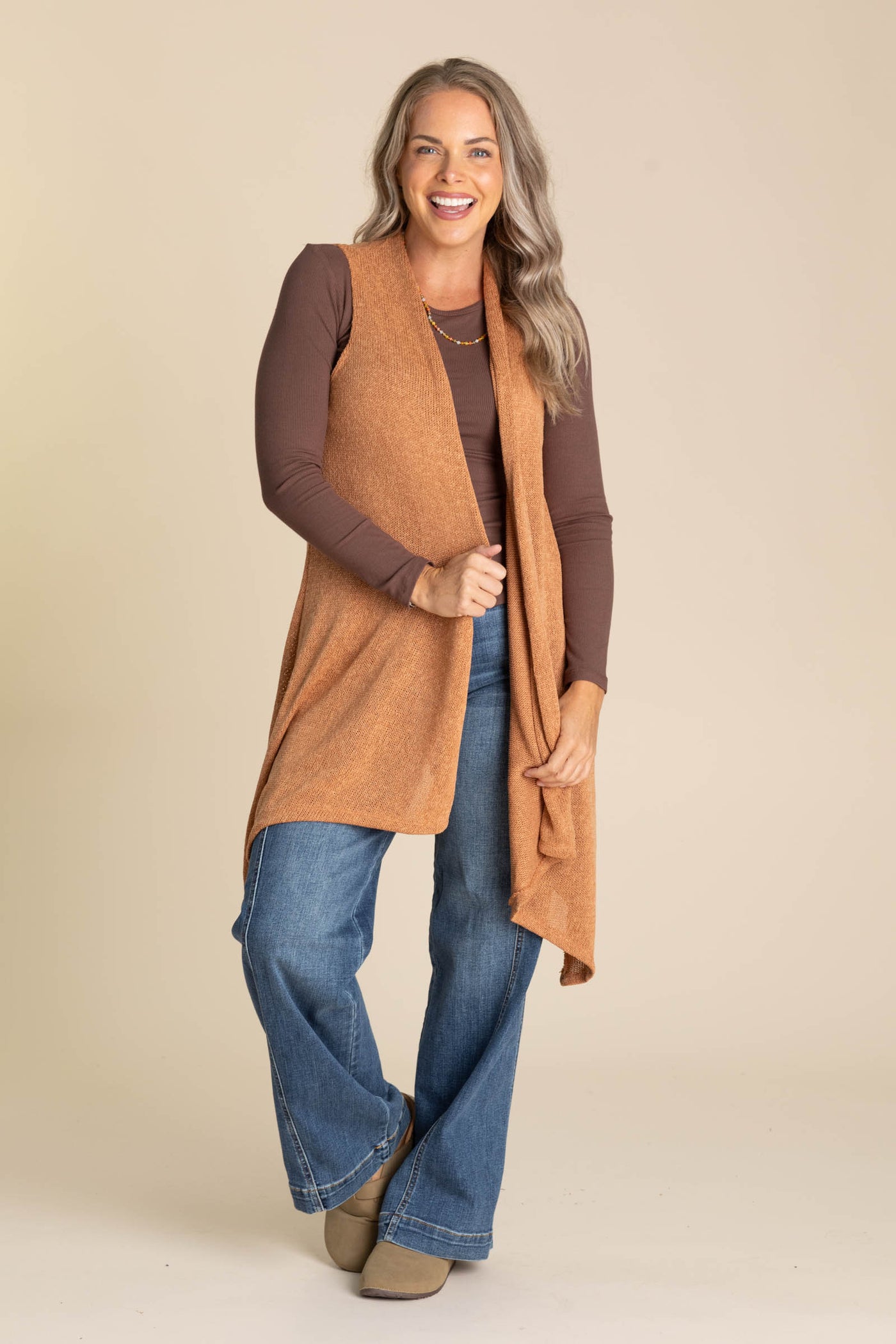 Soft Knit Draped Vests