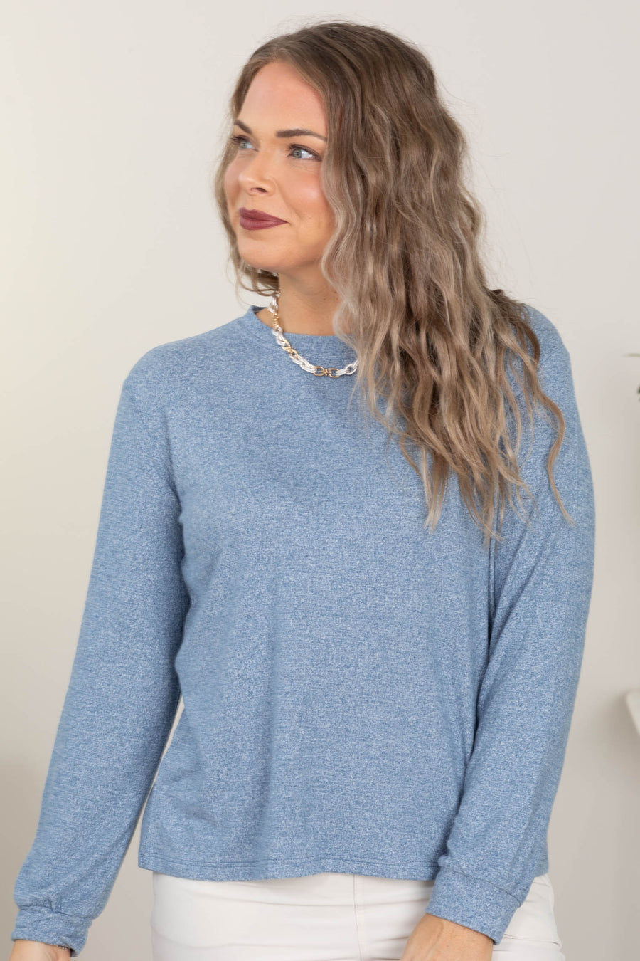 Soft Melange Hacci Long Sleeve Tee