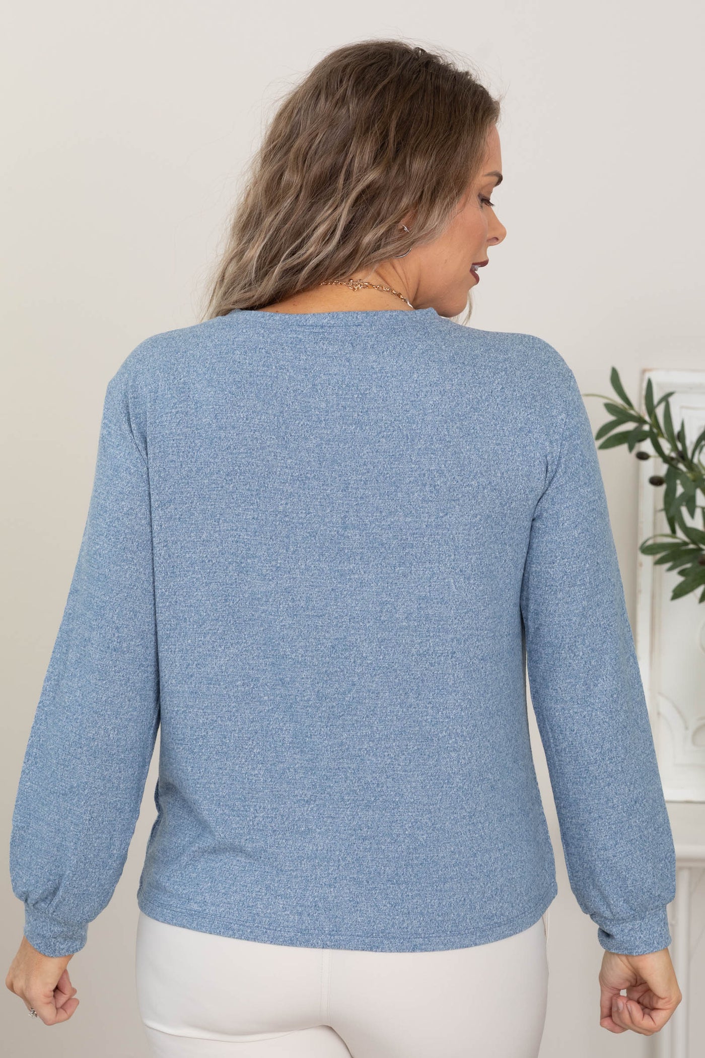 Soft Melange Hacci Long Sleeve Tee