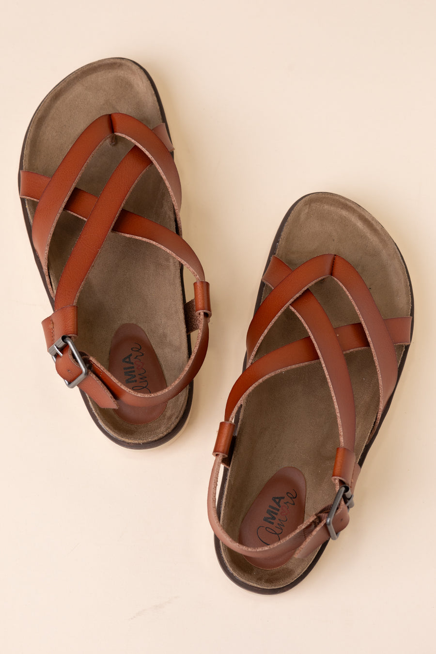 Mia Cognac Strappy Sandal