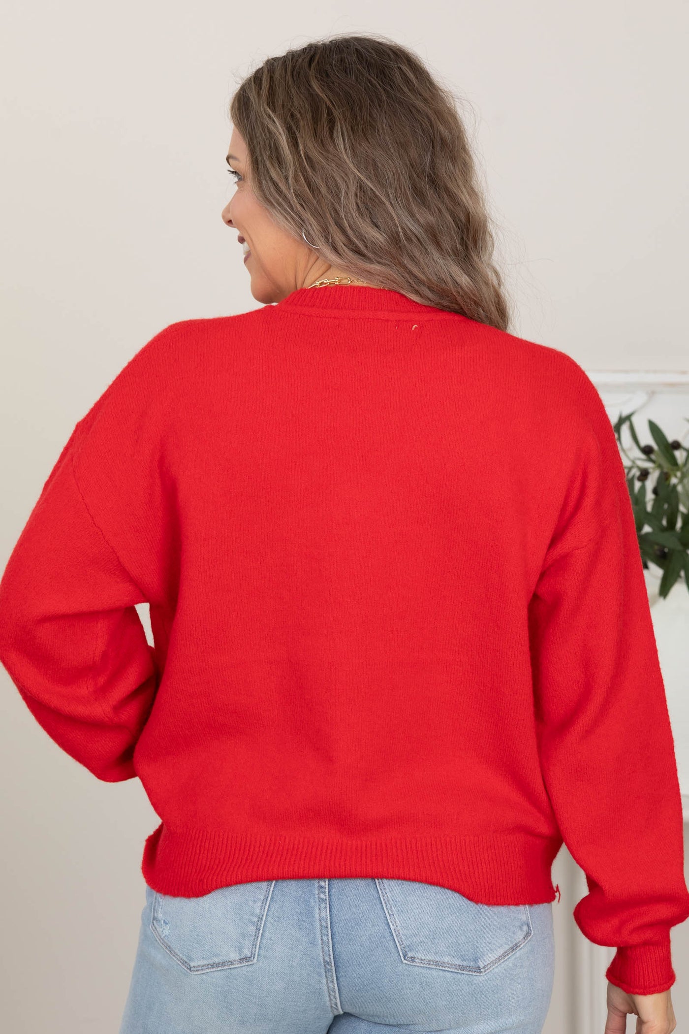Red Bow Ties Sweater Cardigan