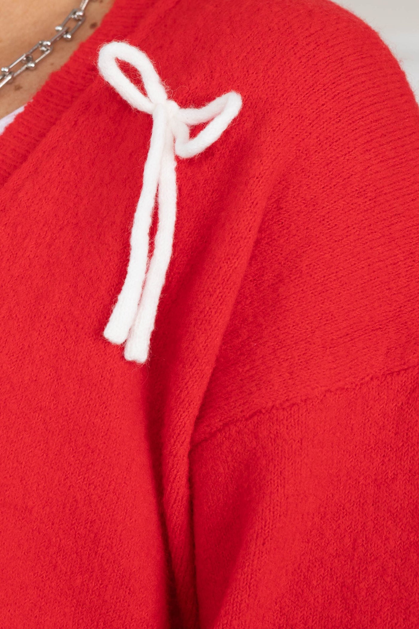 Red Bow Ties Sweater Cardigan