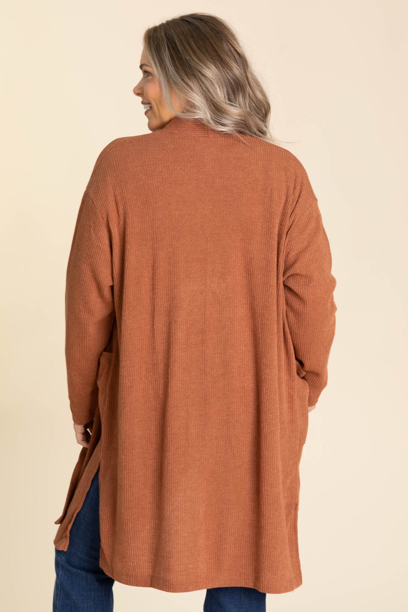 Light Ribbed Long Sleeve And Cardigan Sets