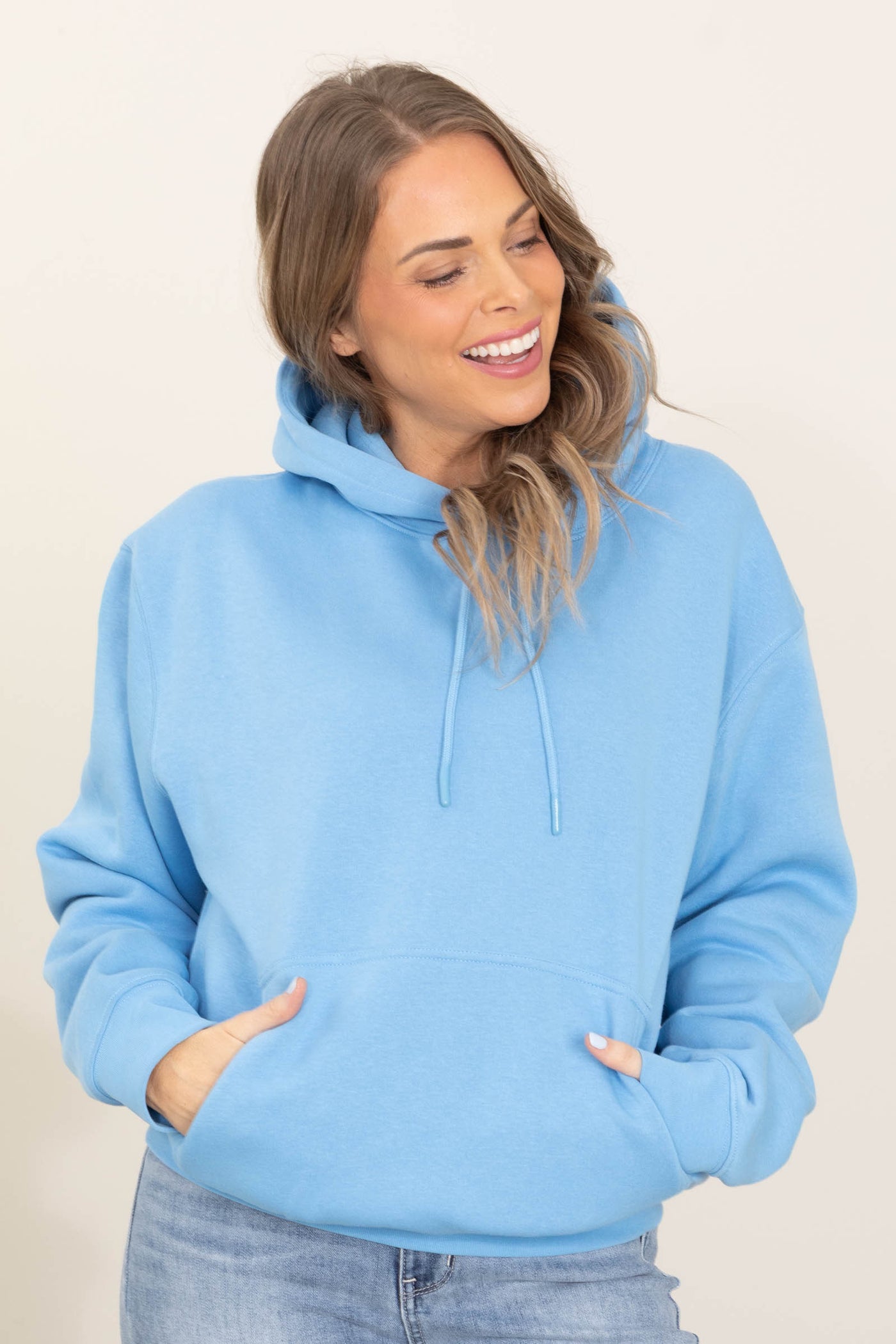 Cotton Blend Hoodies With Kangaroo Pocket