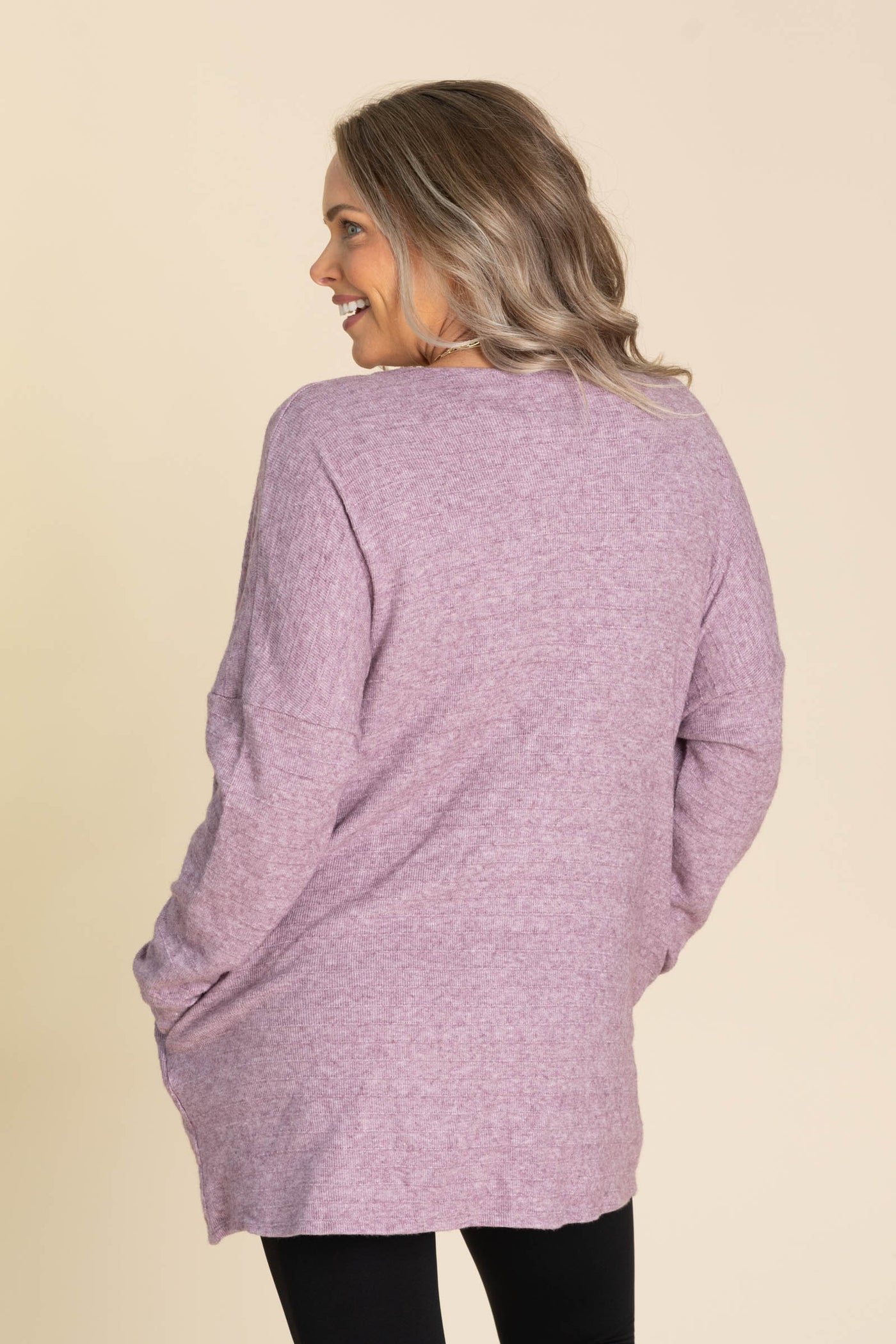 Soft Knit Line Texture Tank And Cardigan Set