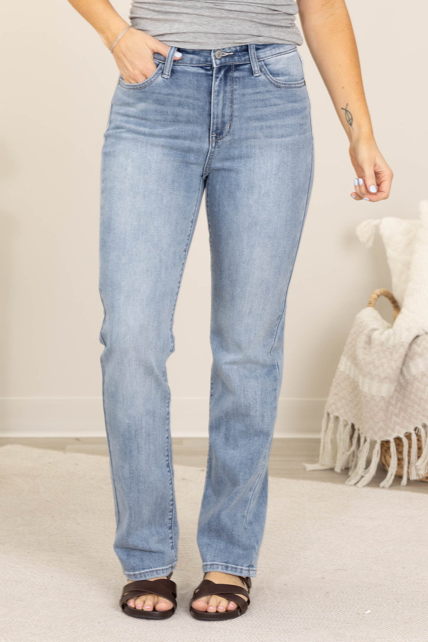 Judy Blue High Waisted 90's Straight Jeans