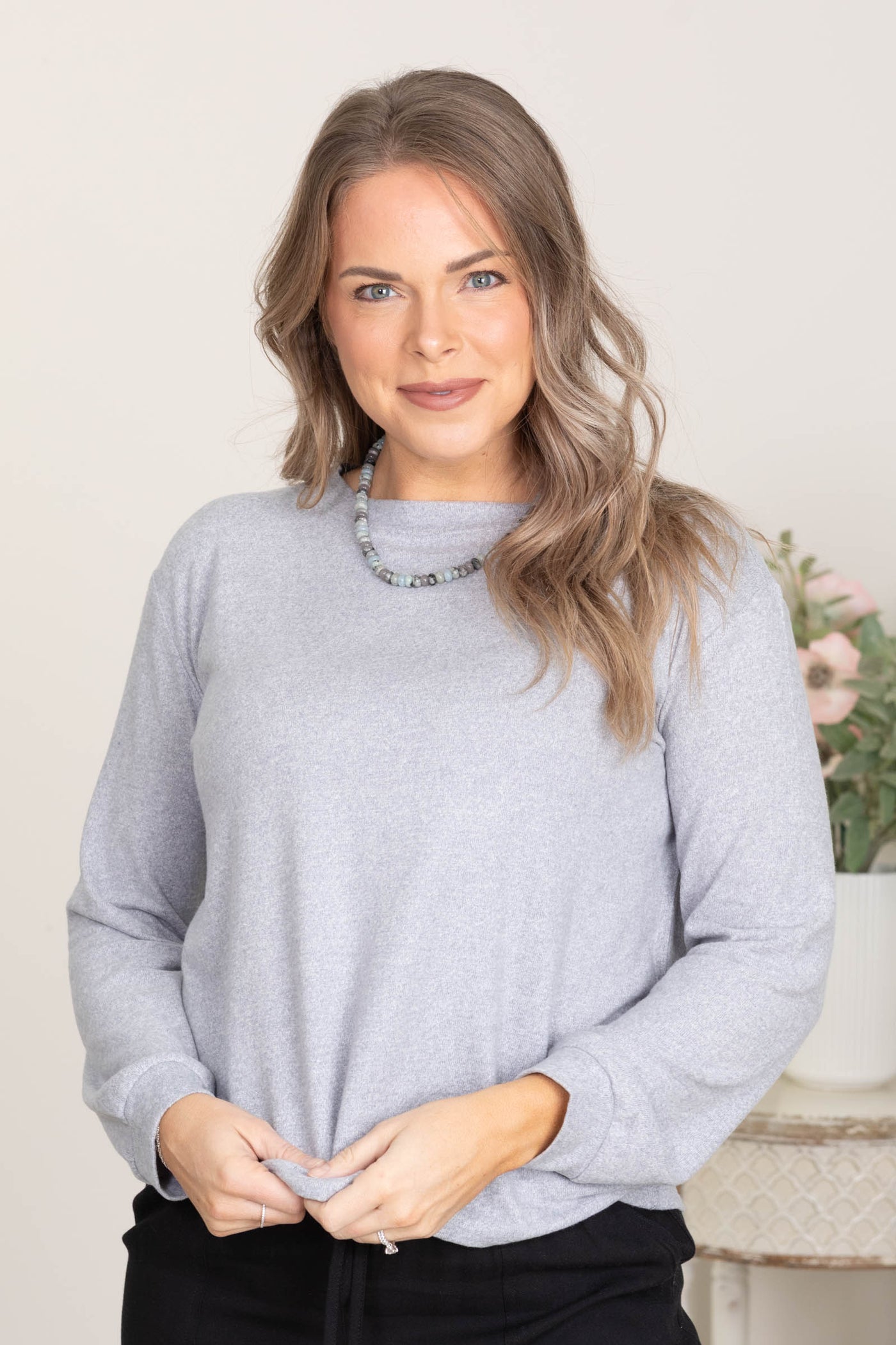 Soft Melange Hacci Long Sleeve Tee