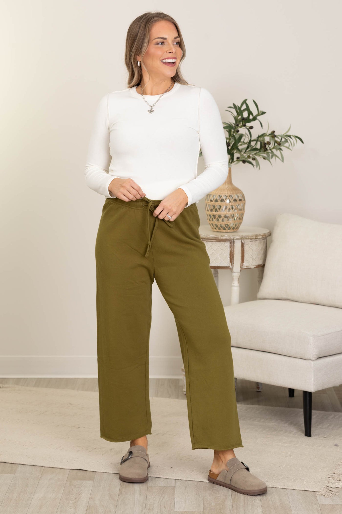 Raw Edge French Terry Pants