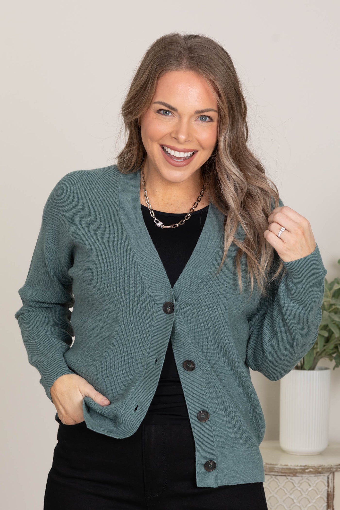 Knit Sweater Cardigans With Buttons