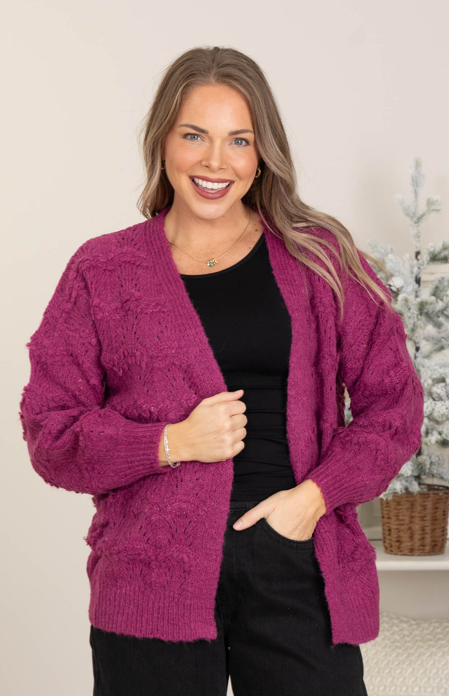 Textured Knit Chunky Cardigans