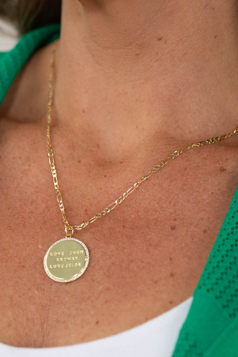 Luke 23:24 Gold Necklace