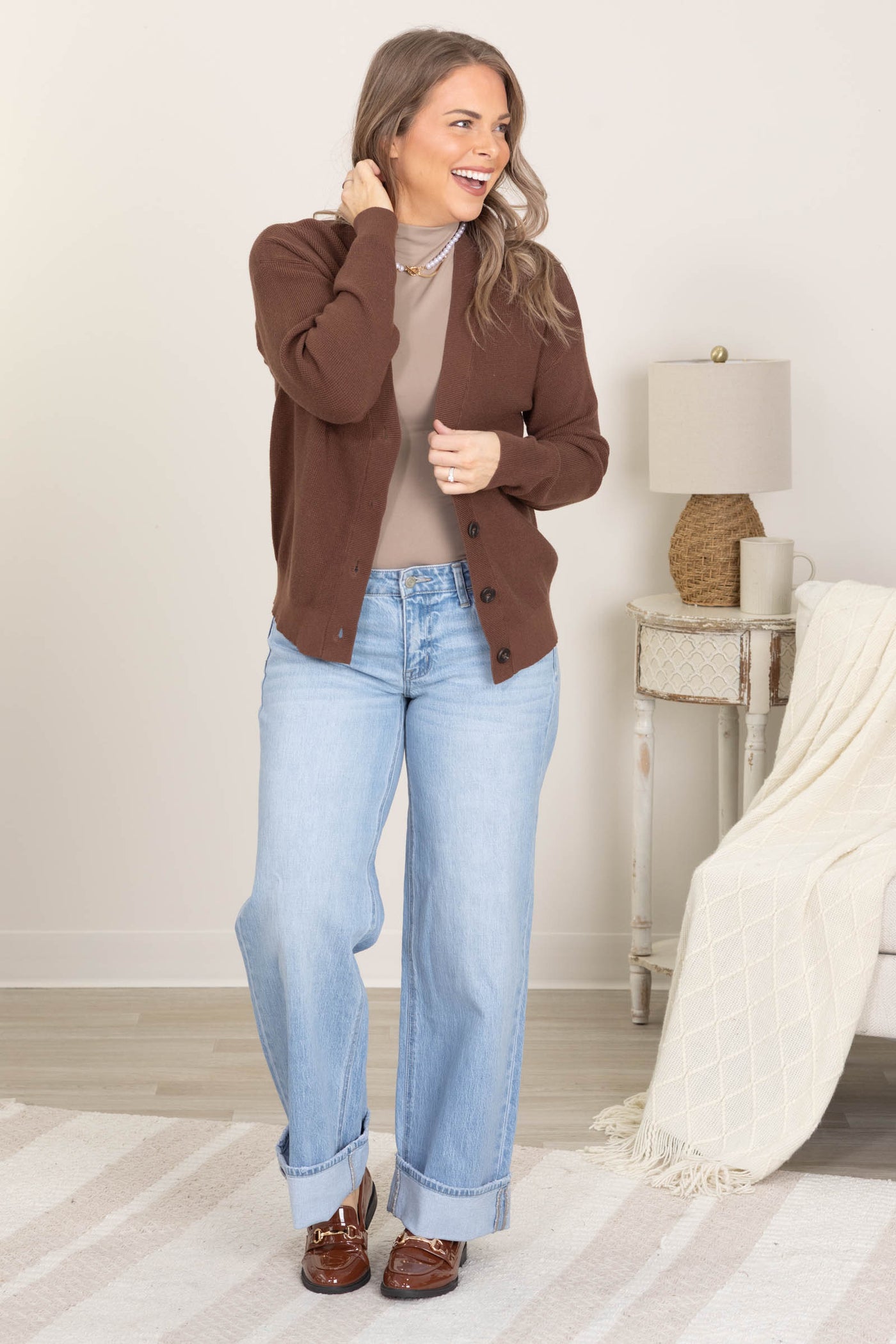 Knit Sweater Cardigans With Buttons