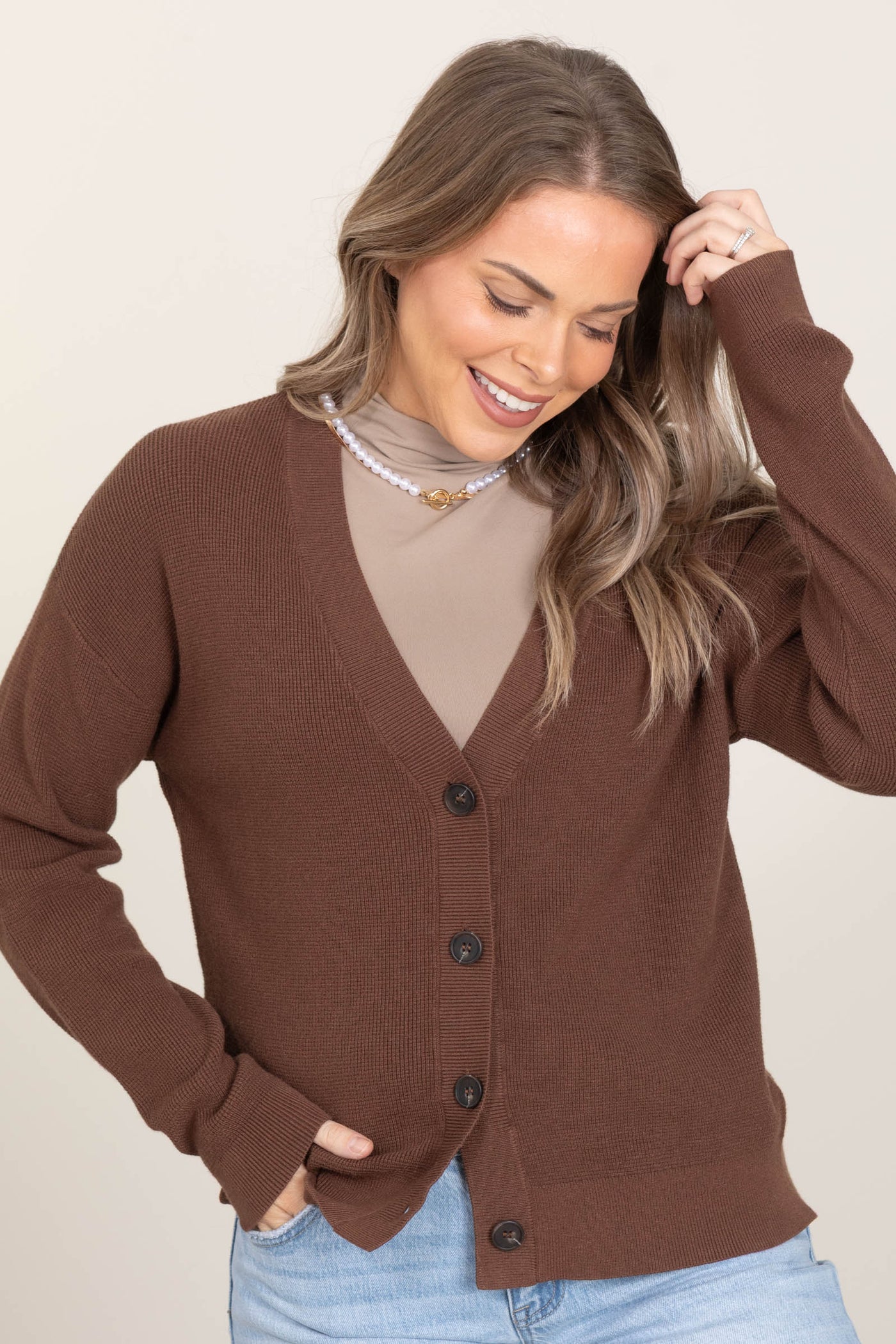 Knit Sweater Cardigans With Buttons