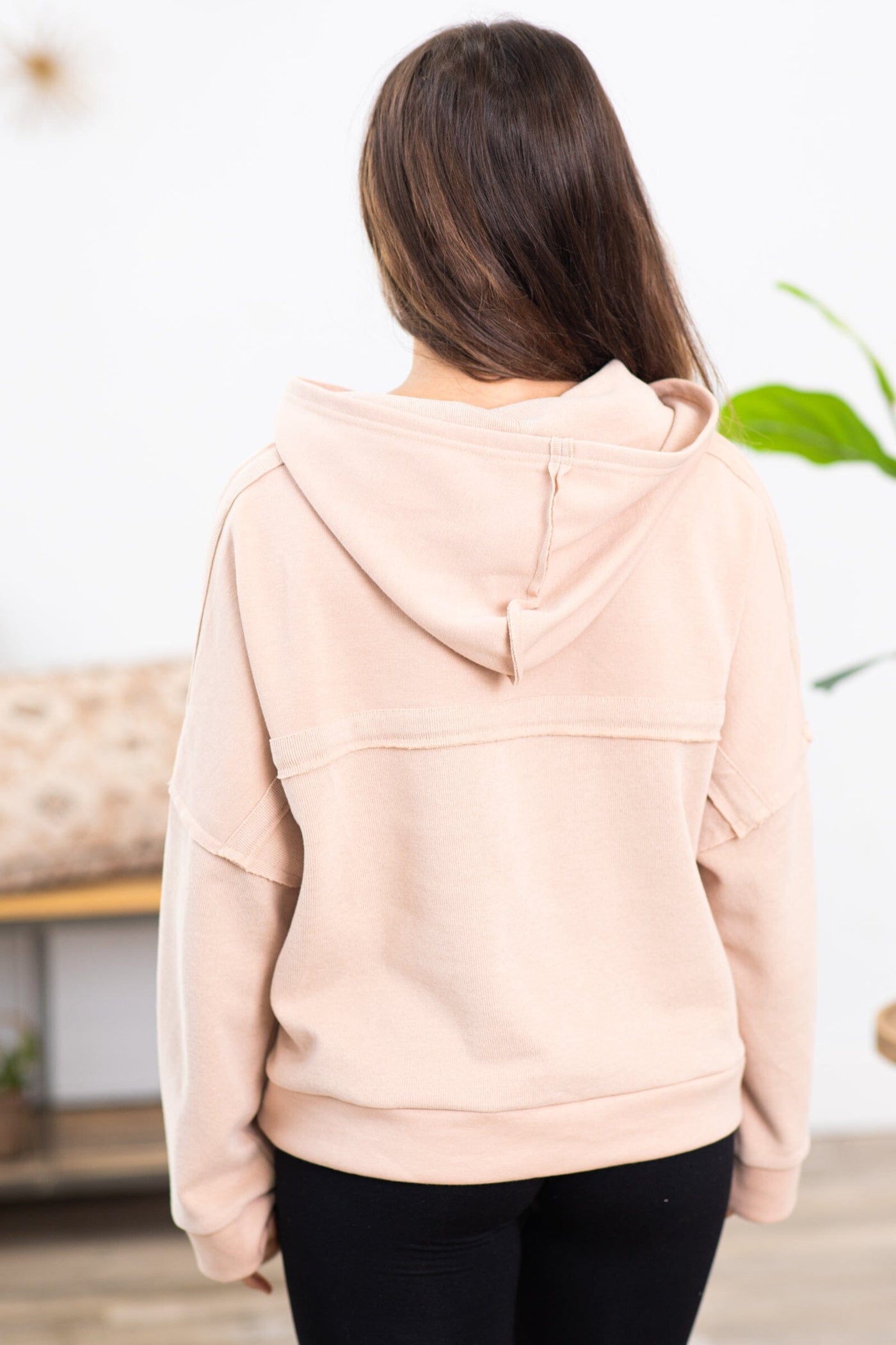 Tan Hooded Pullover - Filly Flair