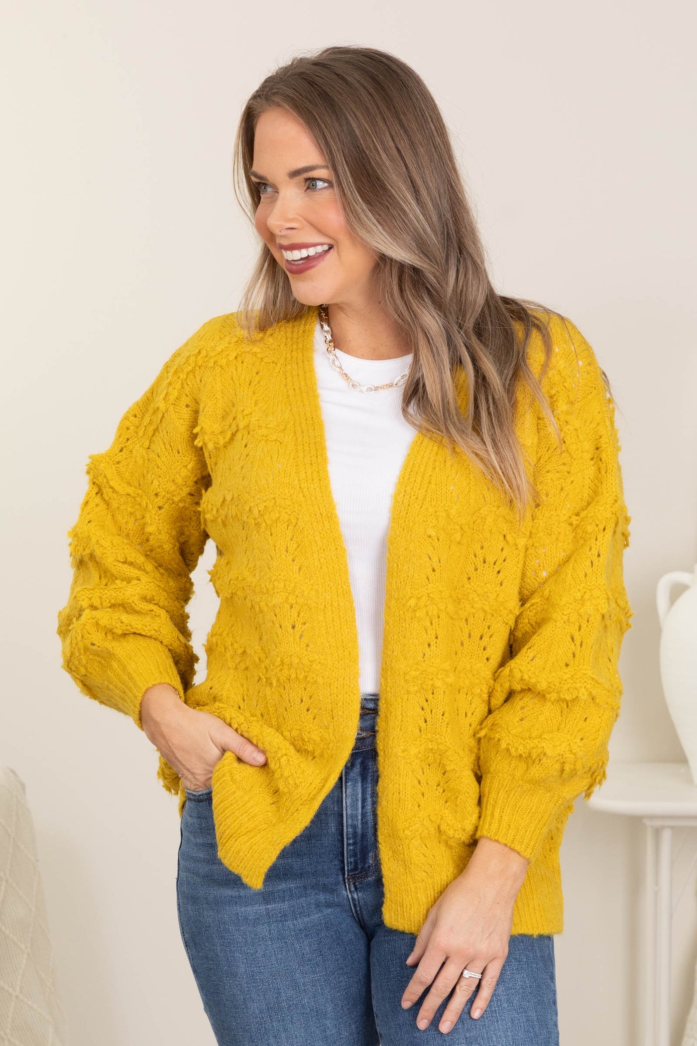 Textured Knit Chunky Cardigans
