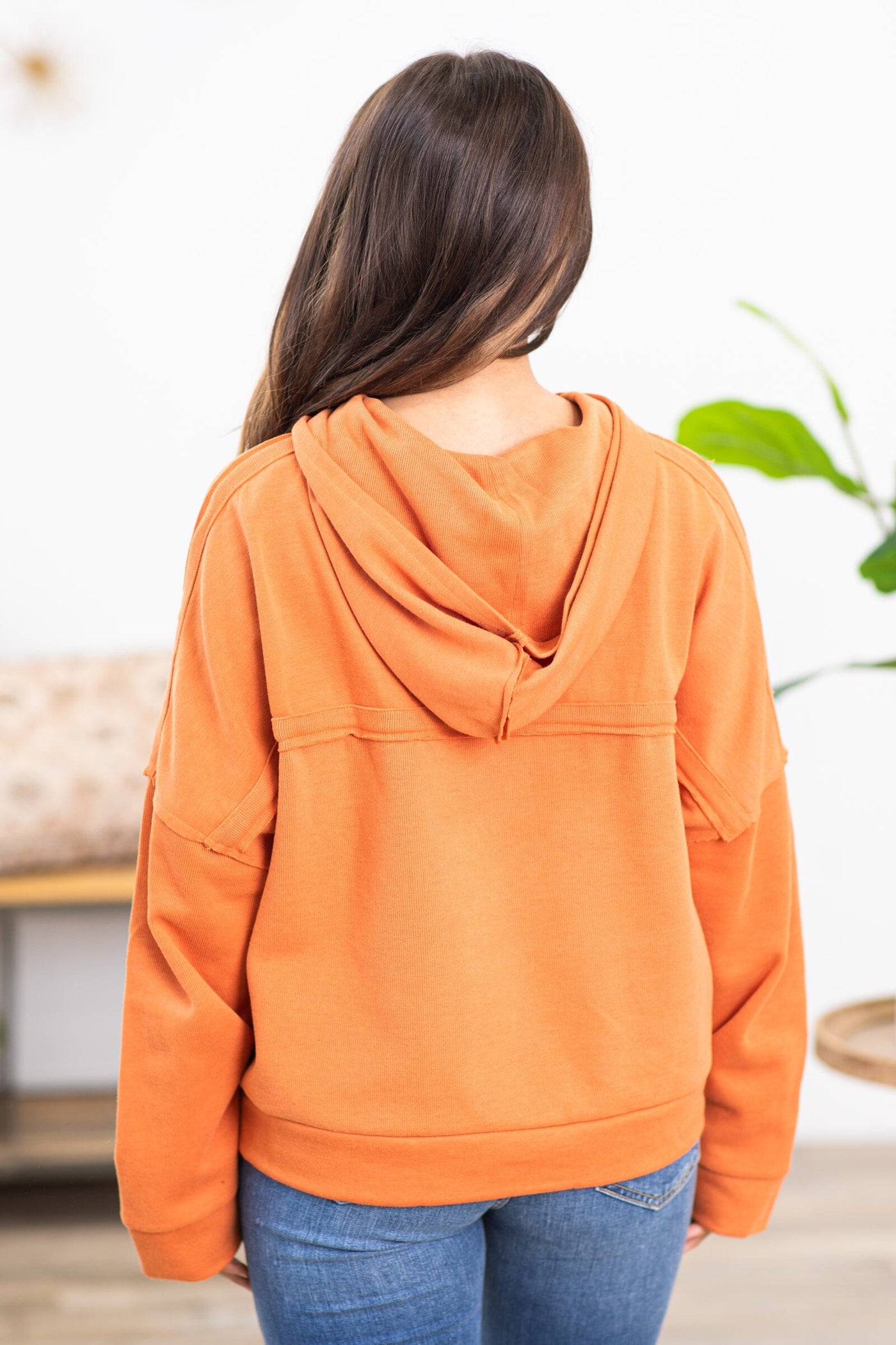 Orange Hooded Pullover - Filly Flair