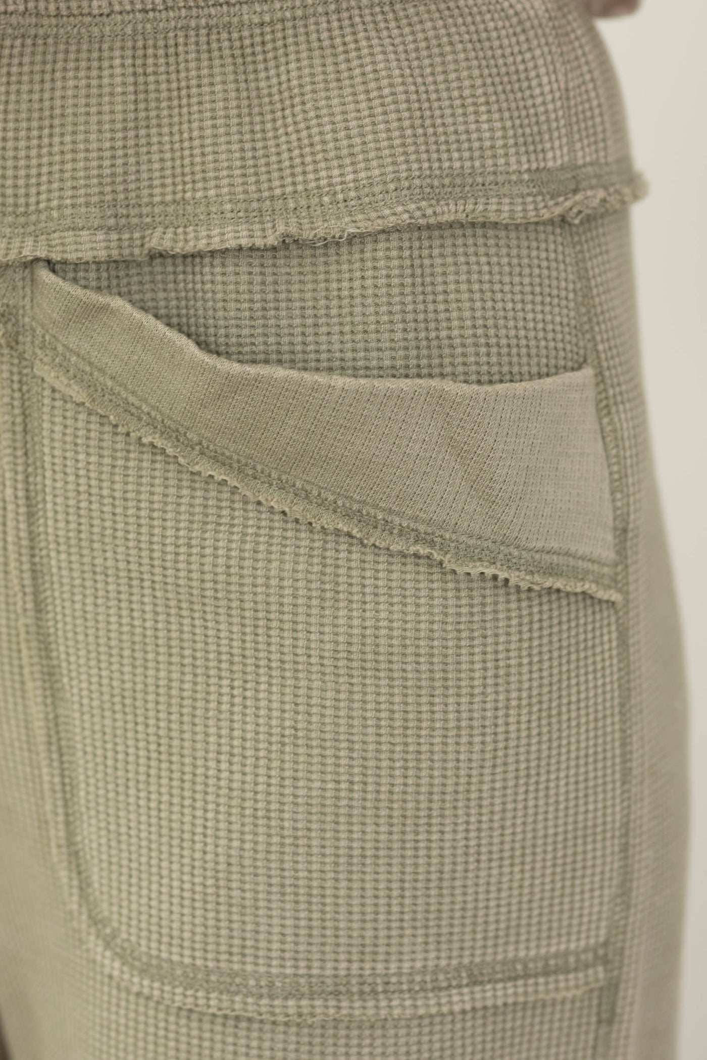 Mineral Washed Honeycomb Wide Leg Pants