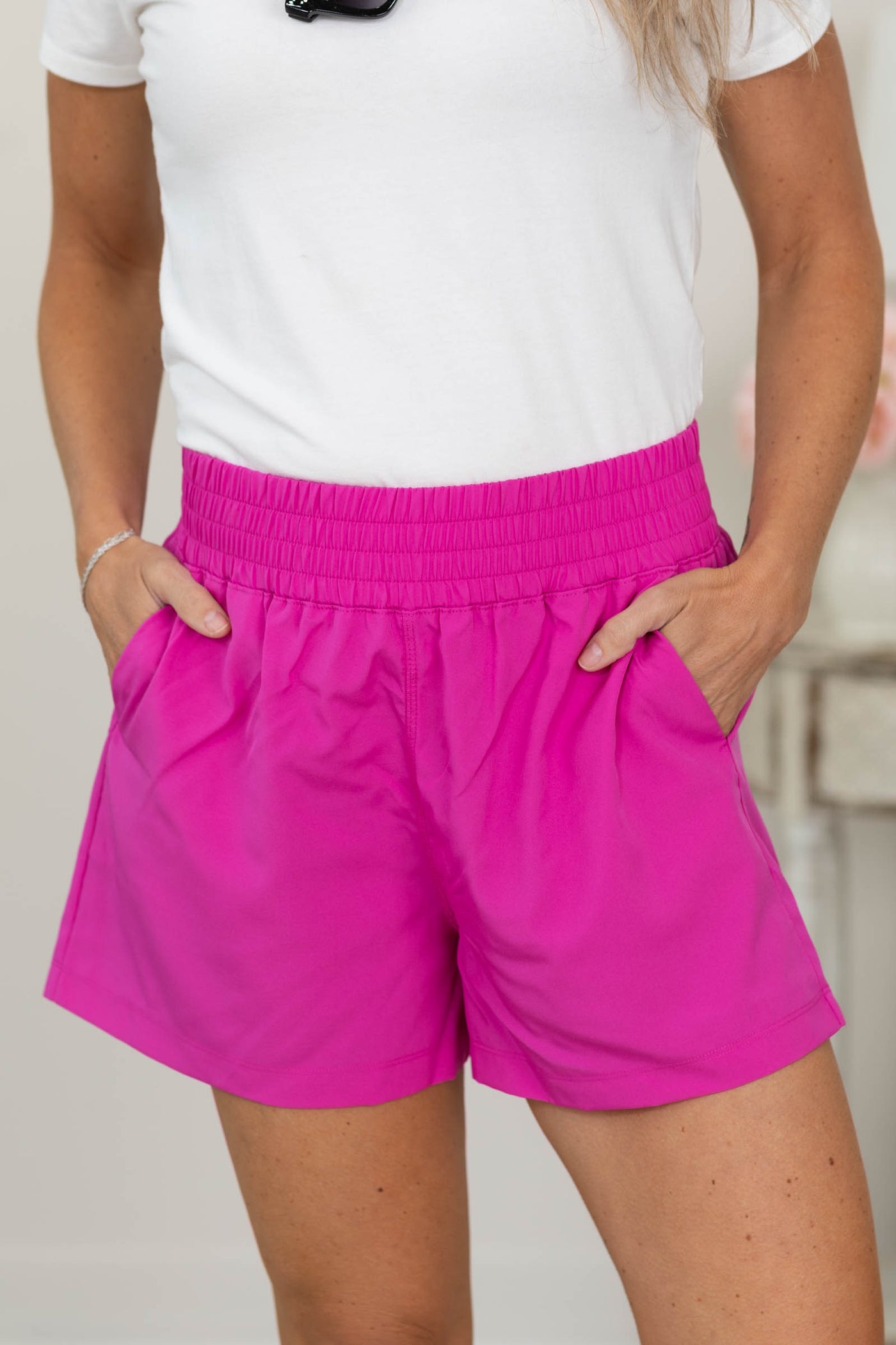 Woven Lined Shorts With Pockets