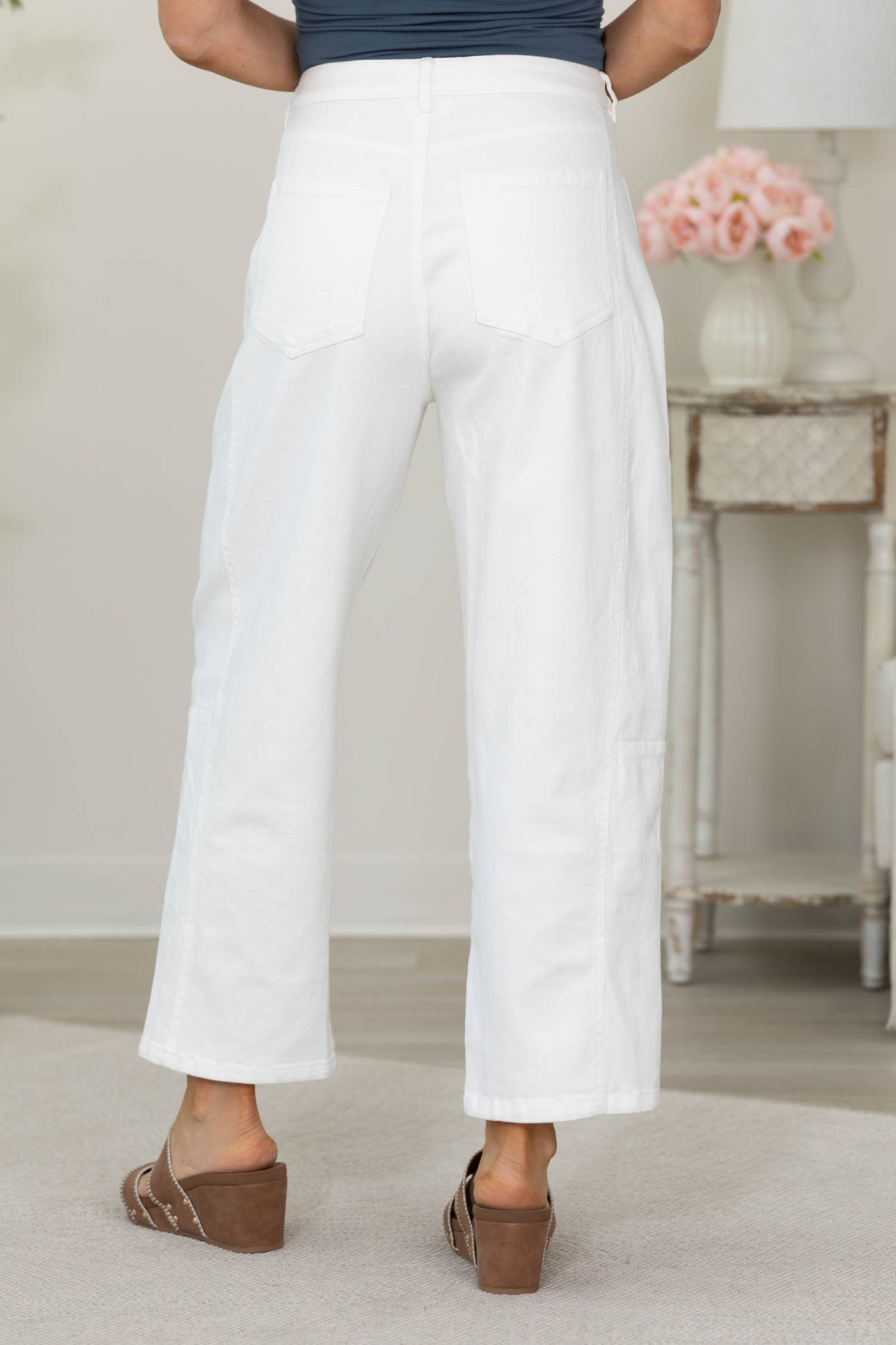 Cotierra Barrel Cotton Blend Twill Jeans