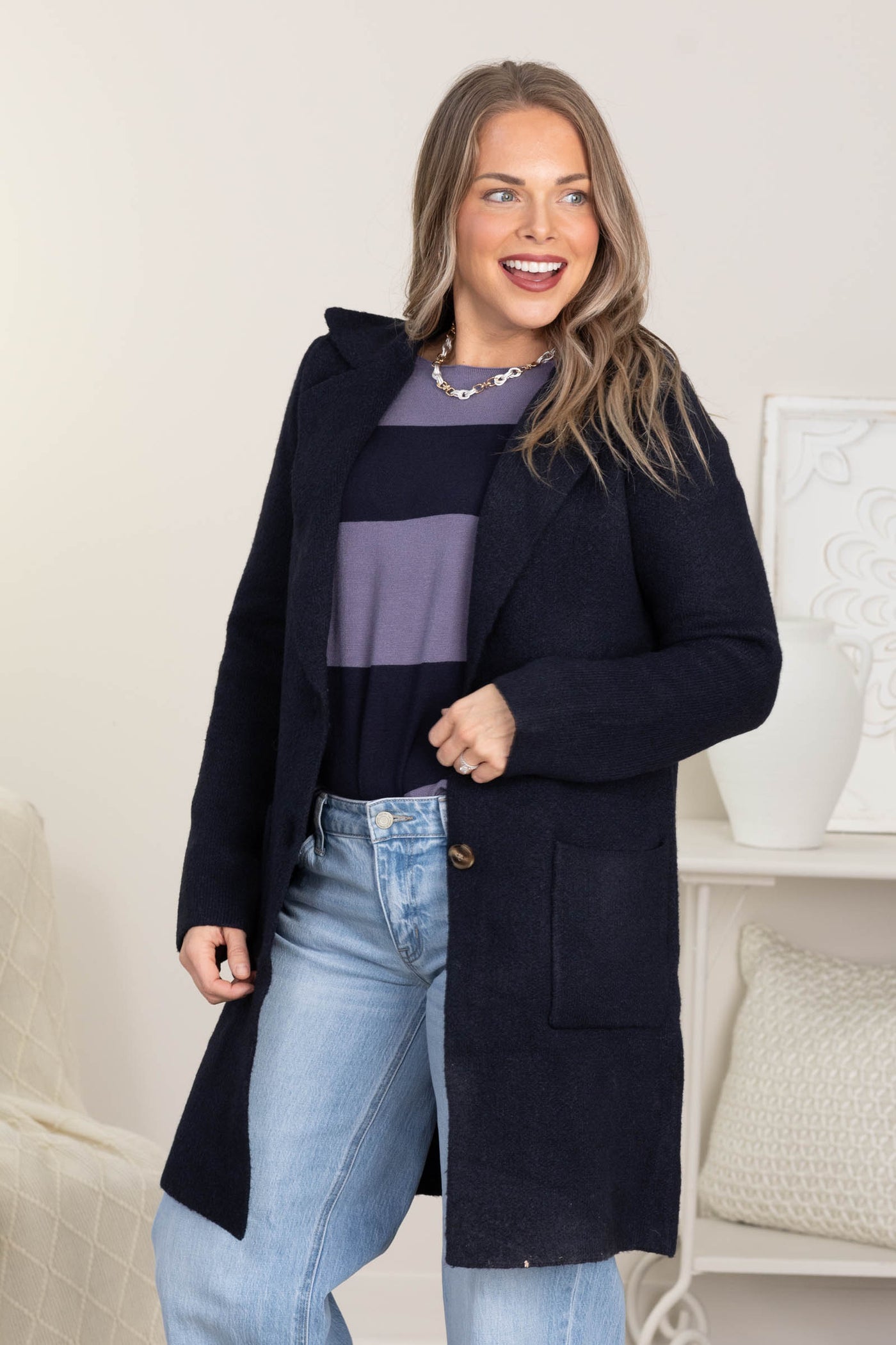 Ultra Soft Two Single Button Coatigans