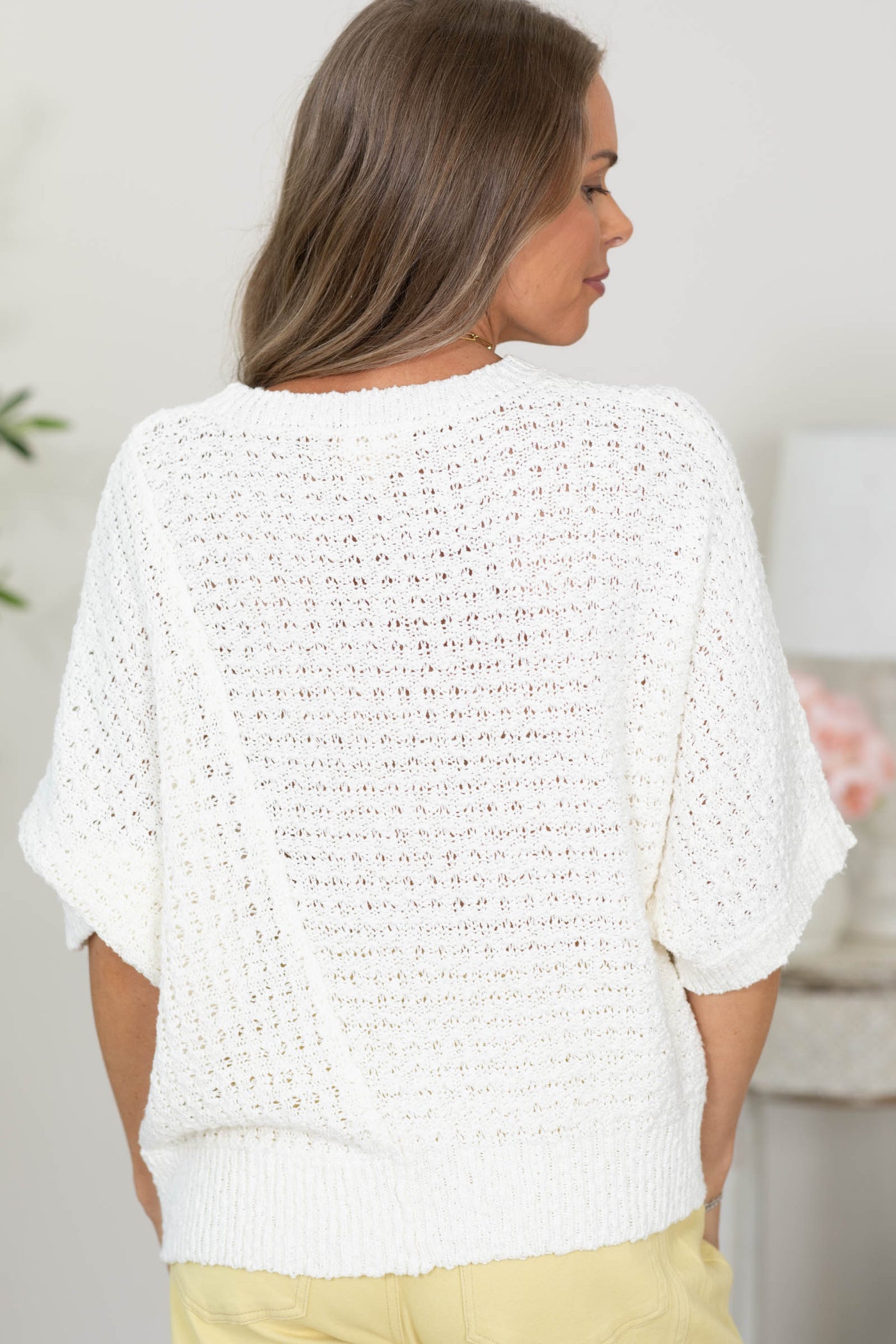 Cotierra Asymmetrical Open Stitch Sweater