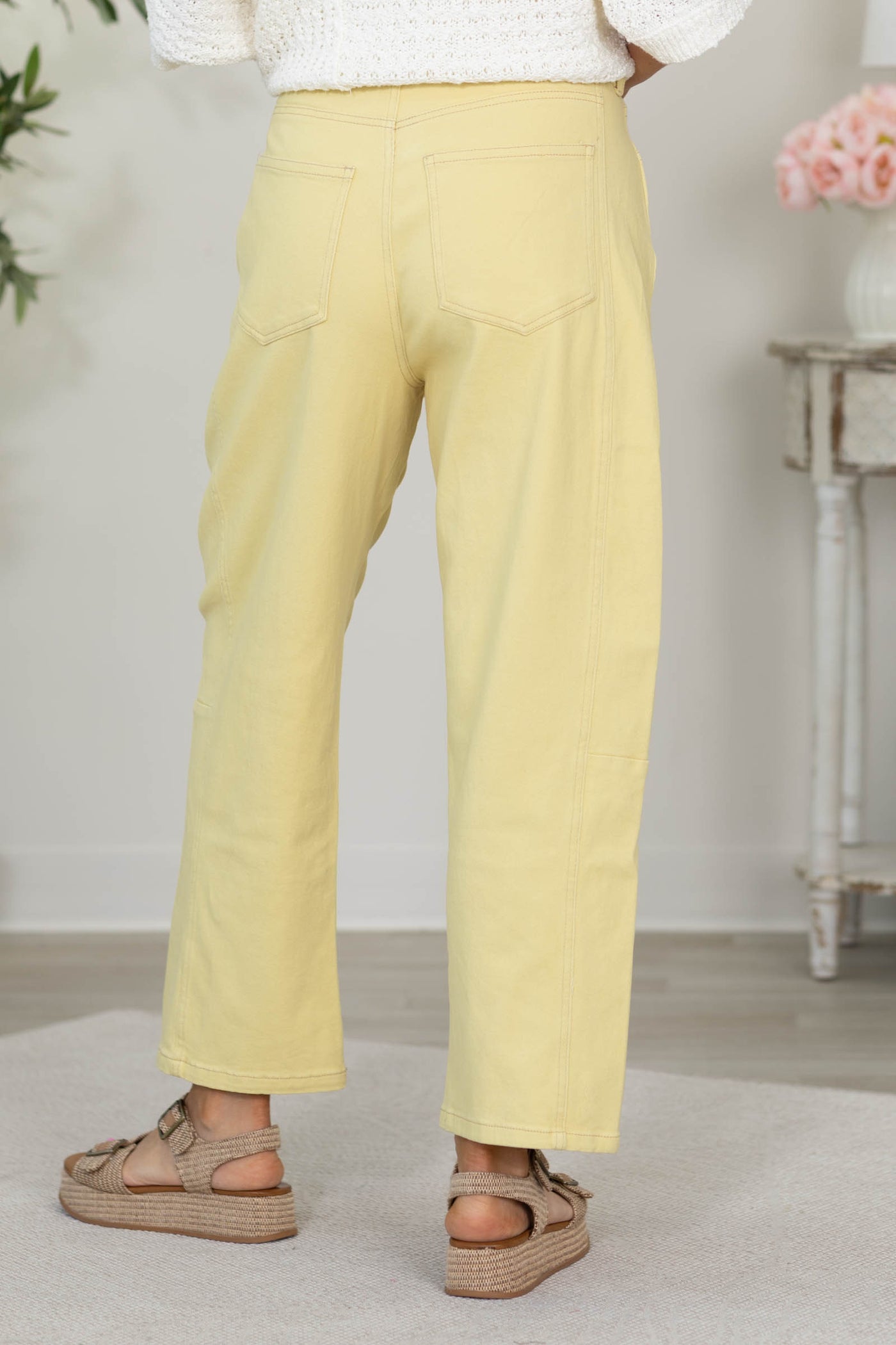 Cotierra Barrel Cotton Blend Twill Jeans