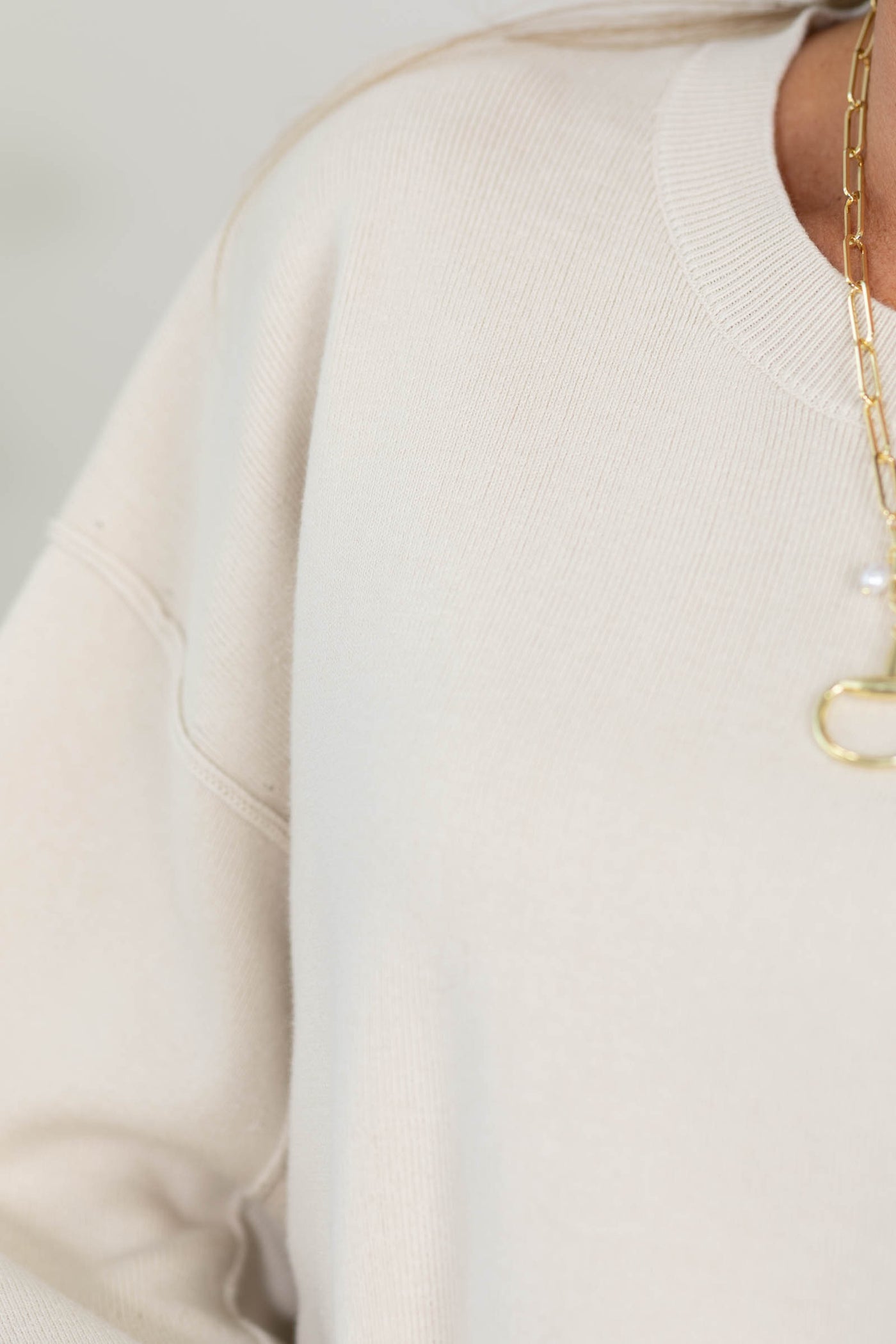 Cotierra Cotton Knit Sweater With Line Exposure