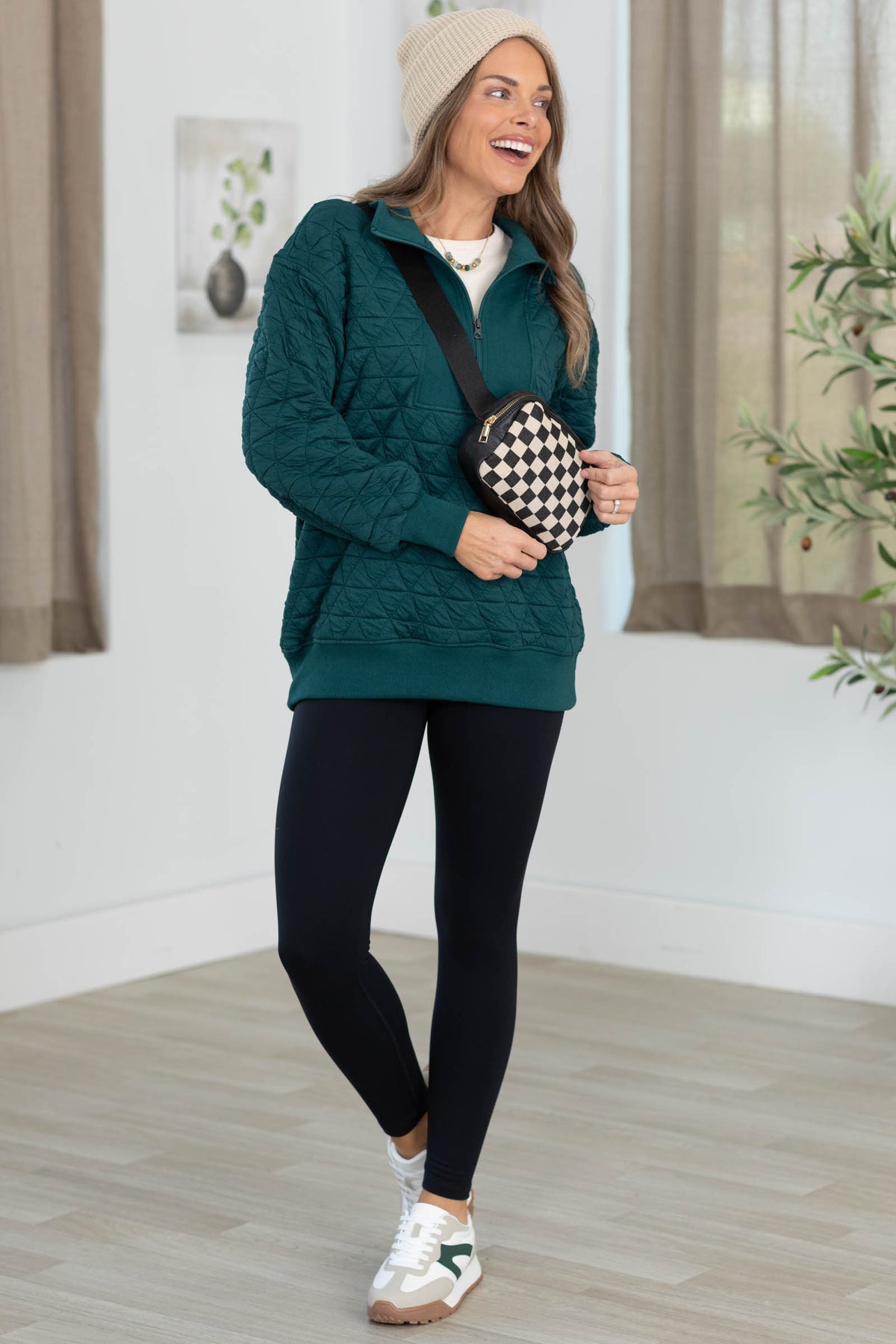 Zip It Up Quilted Pullover by Filly Flair