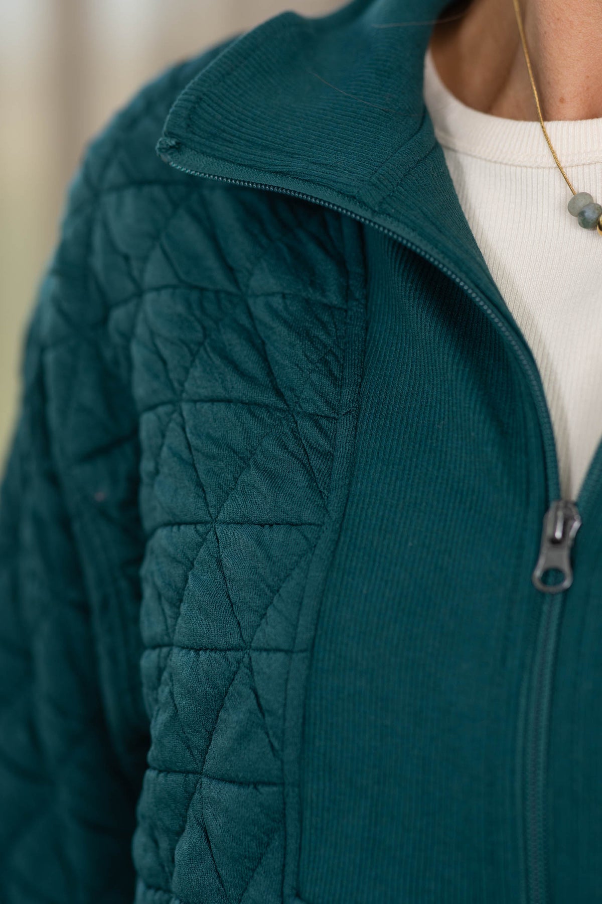Zip It Up Quilted Pullover by Filly Flair