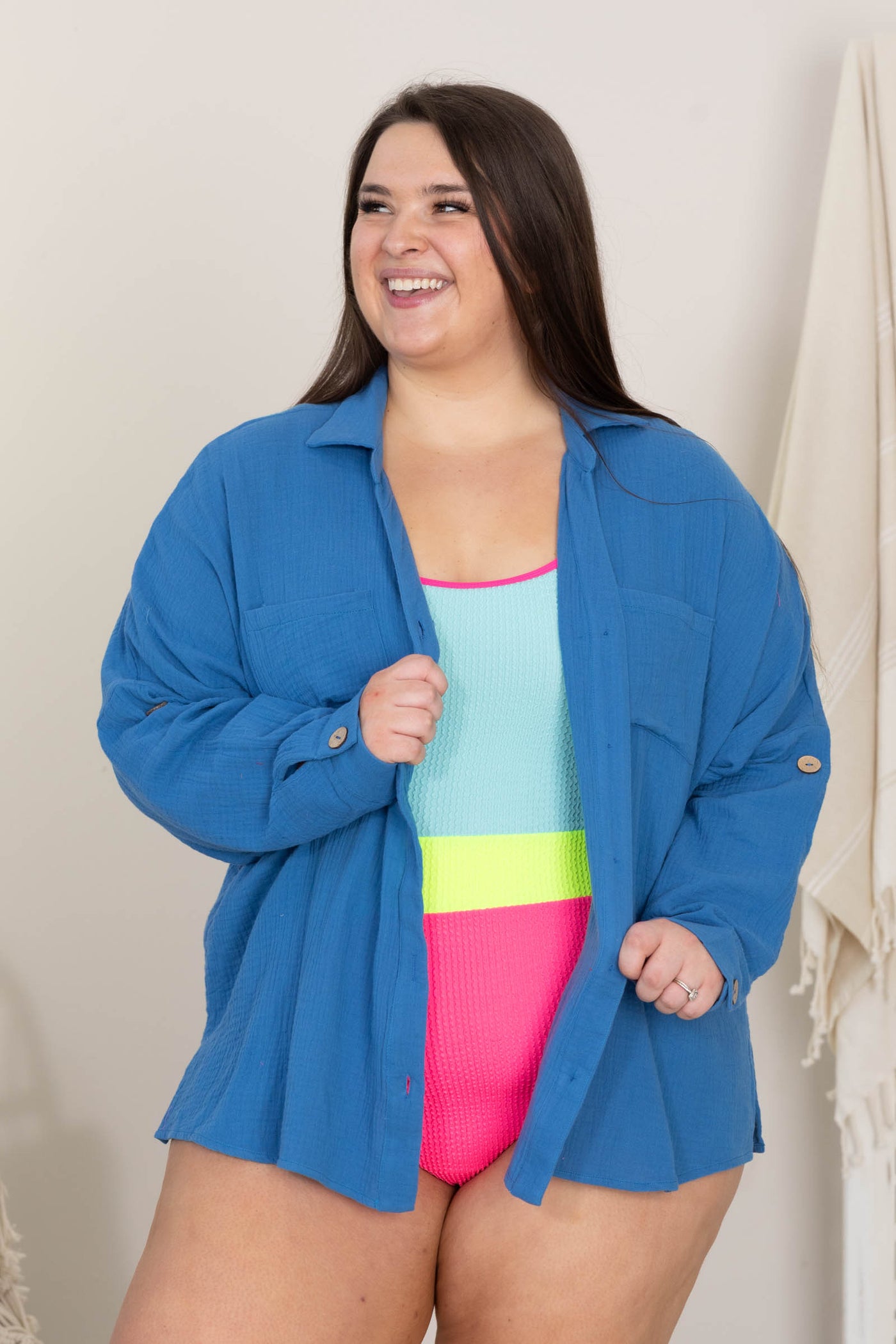 Gauzy Button Down Tops