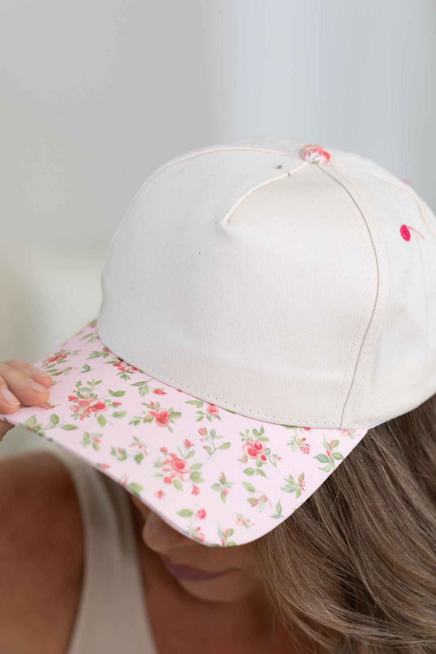 Floral Two Tone Snapback Hat