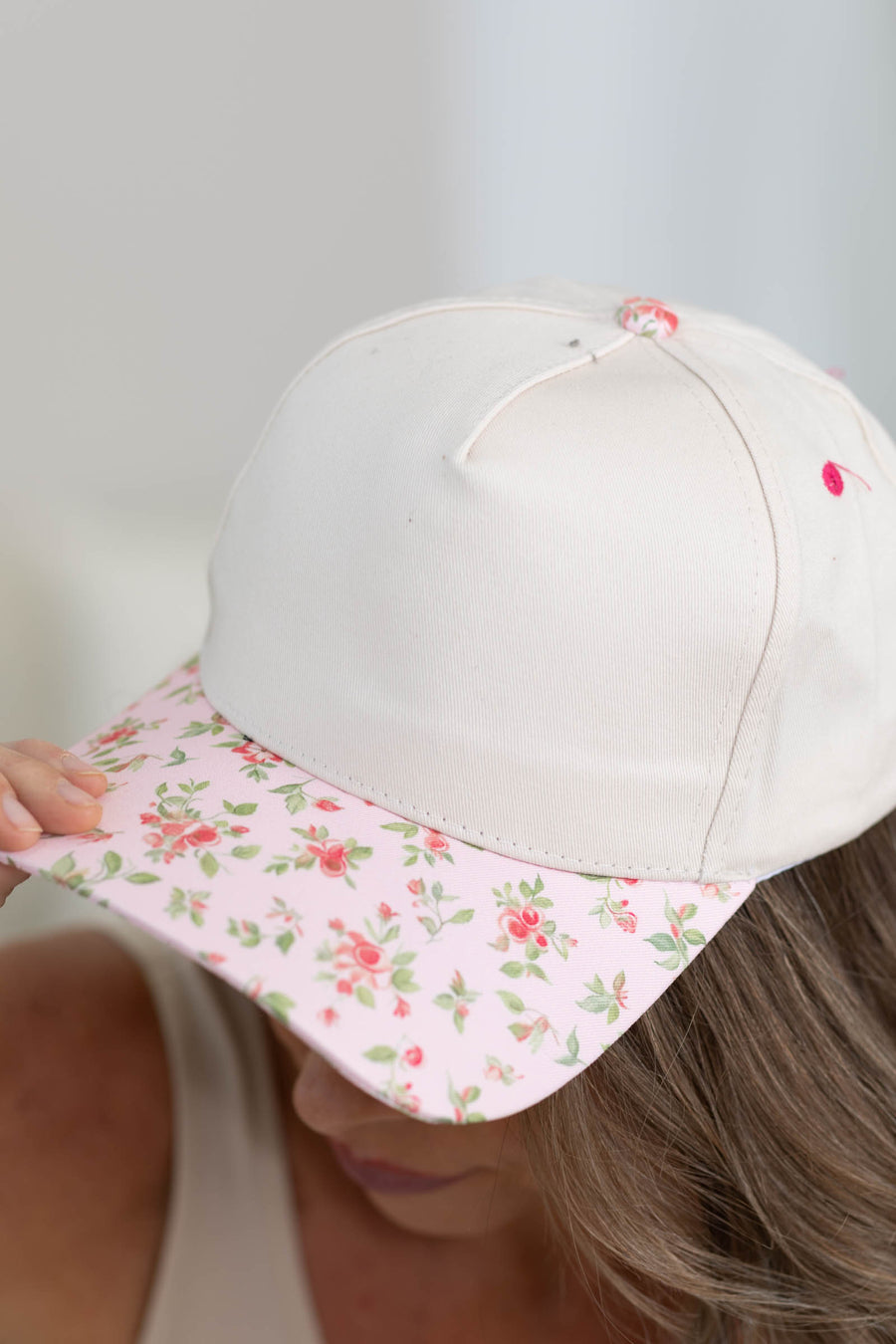 Floral Two Tone Snapback Hat