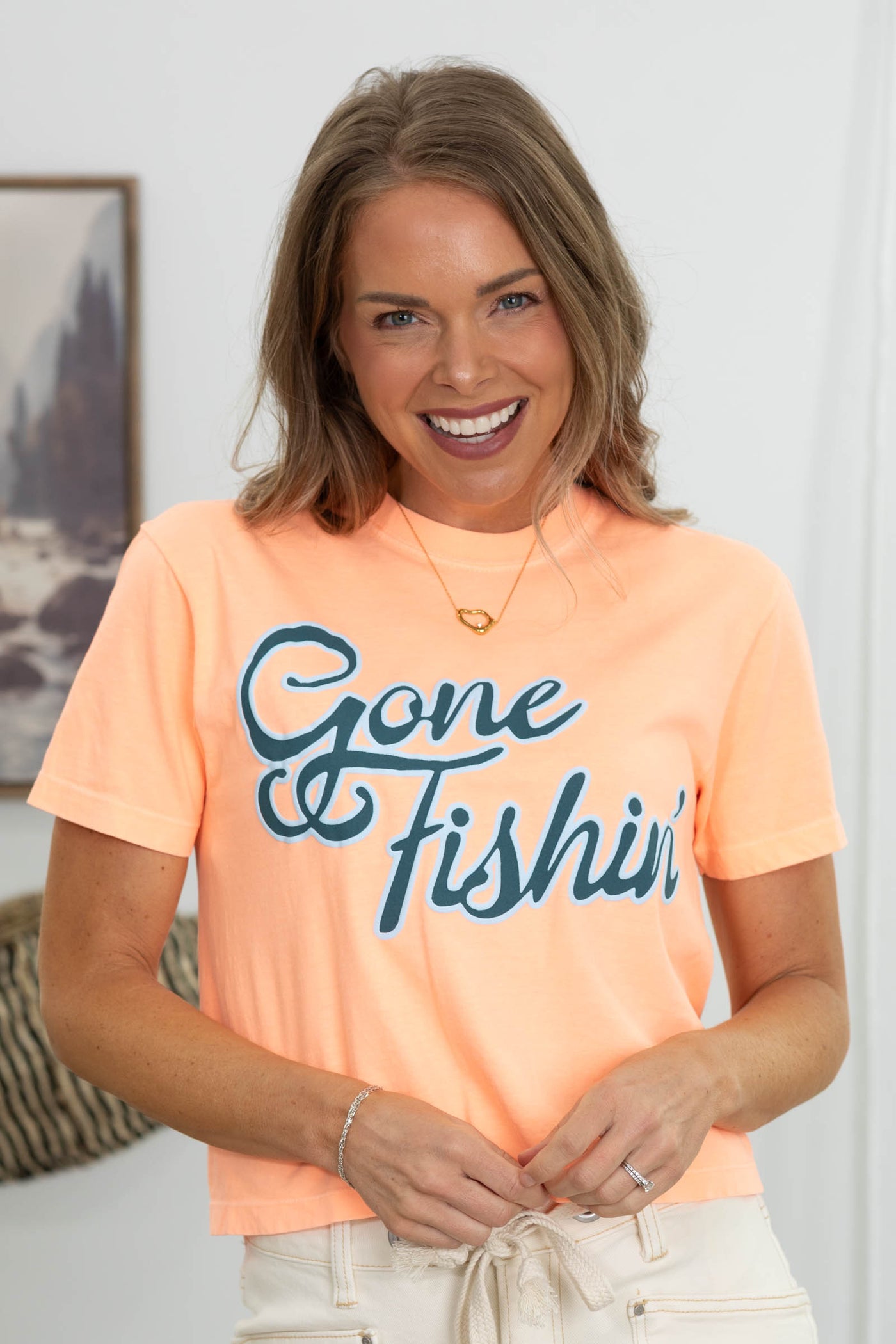 Gone Fishin' Tee- 100% Cotton