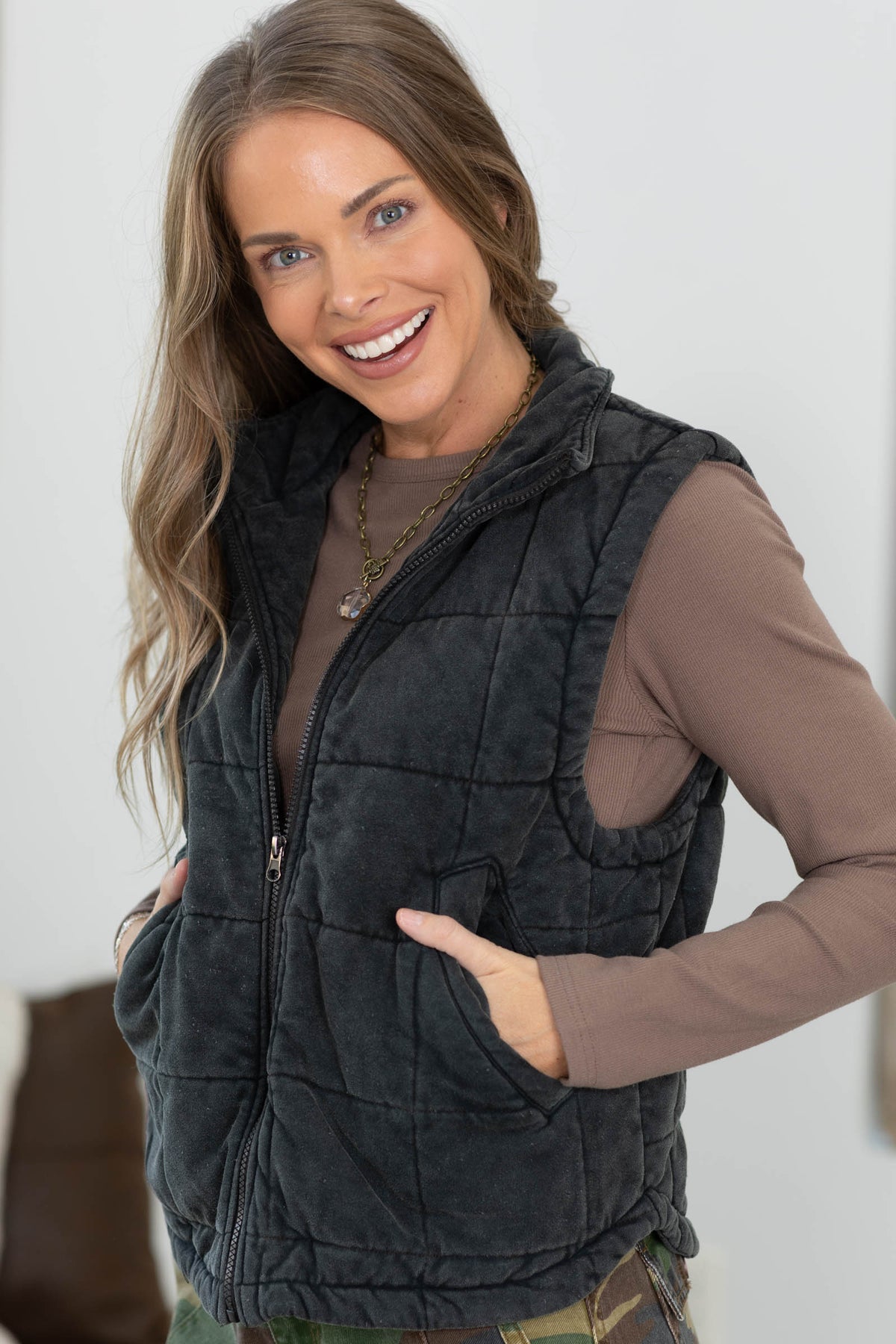 * DEAL* Super Soft Washed Quilted Vest