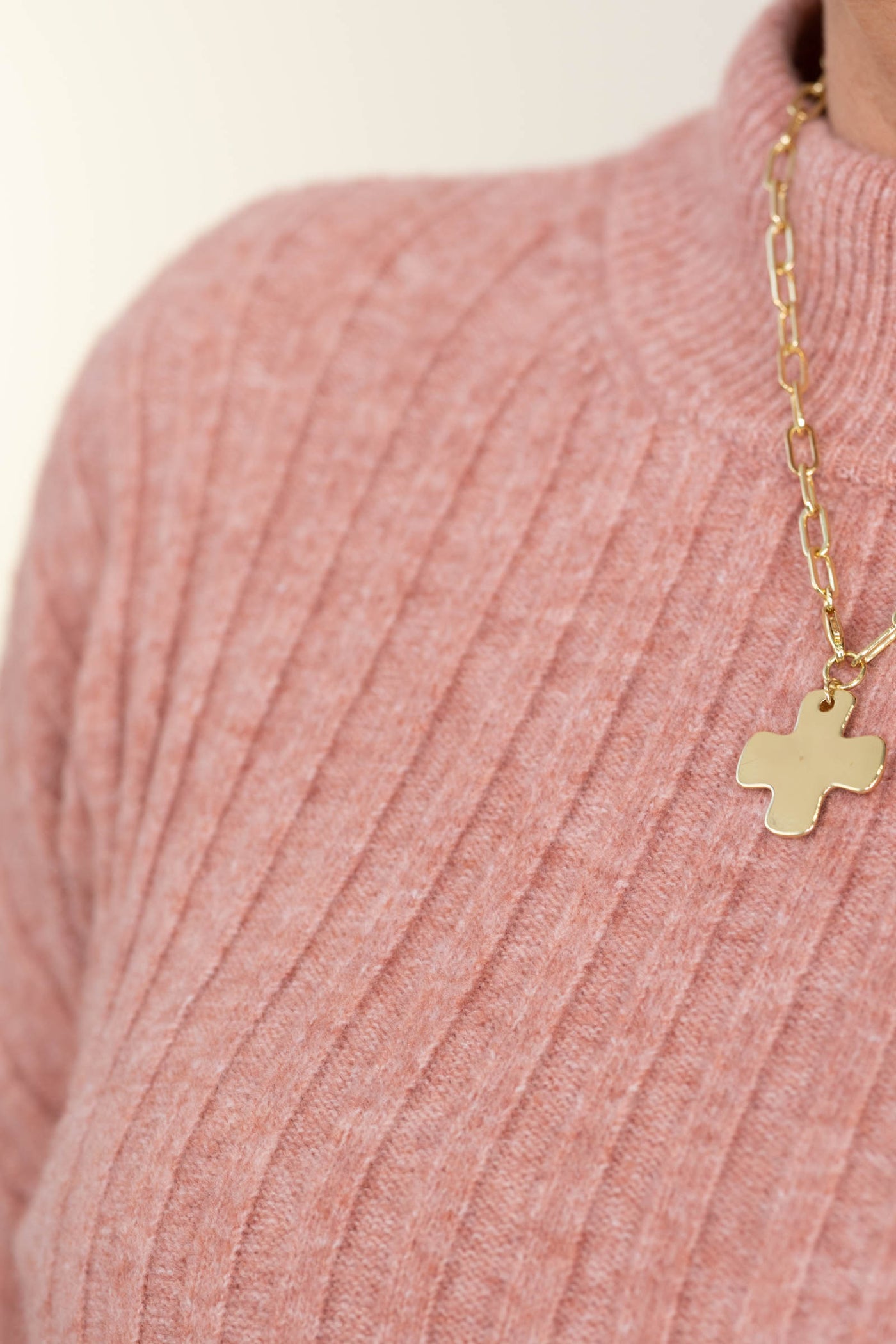 Ultra Soft Chunky Ribbed Mock Neck Sweaters