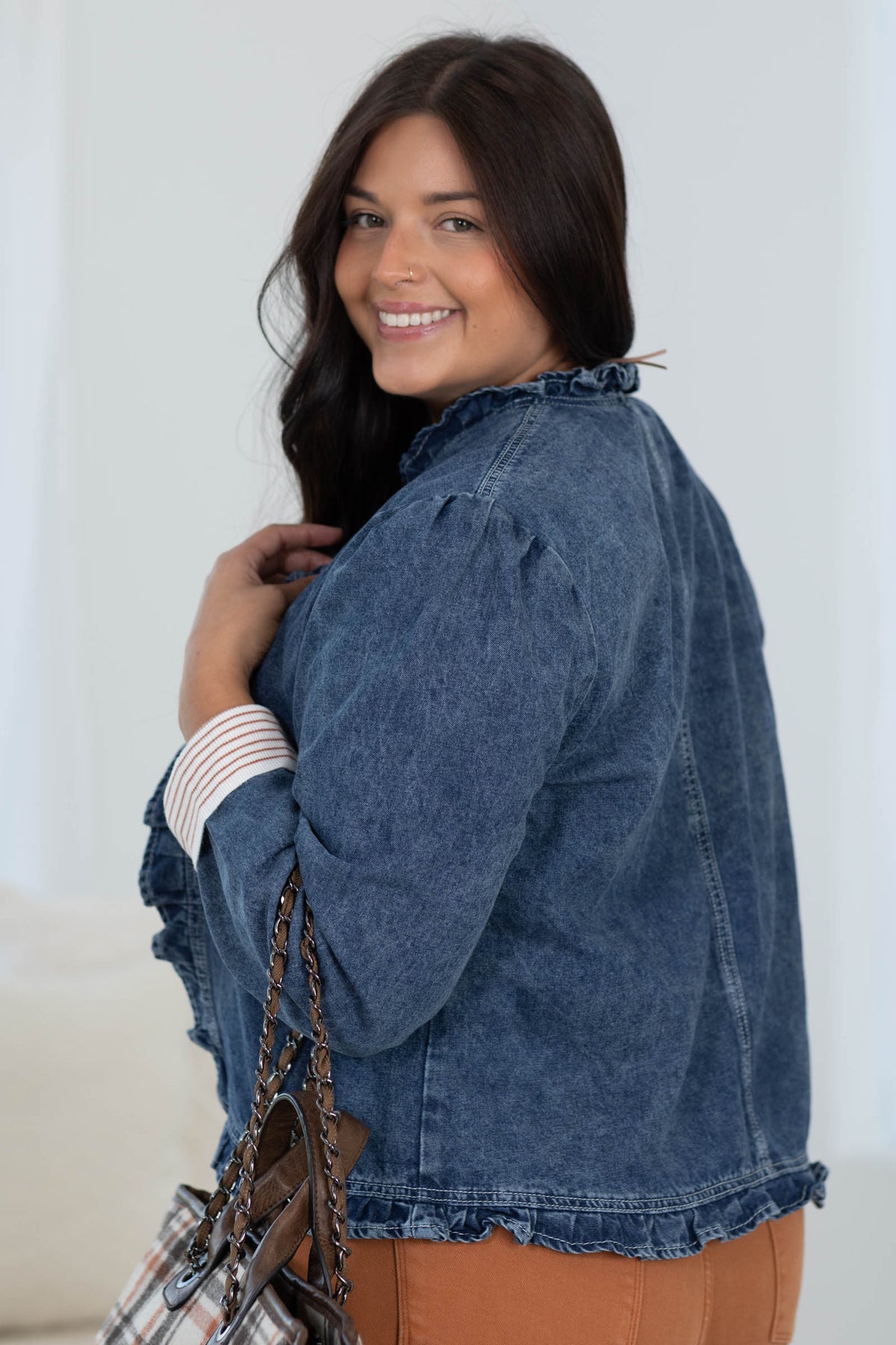 Dreamer Chambray Cardigan by Filly Flair