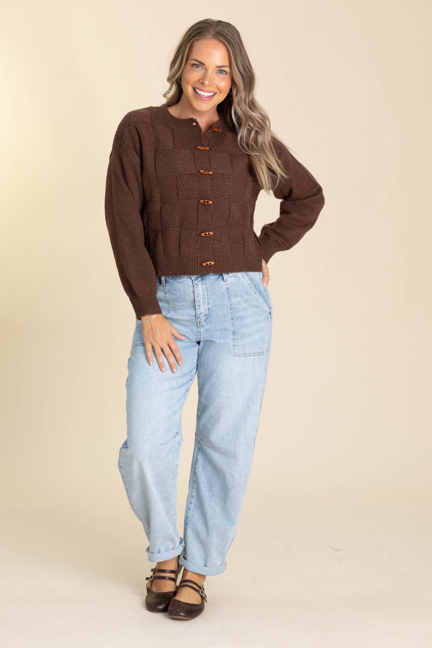 Checker Detail Cardigans