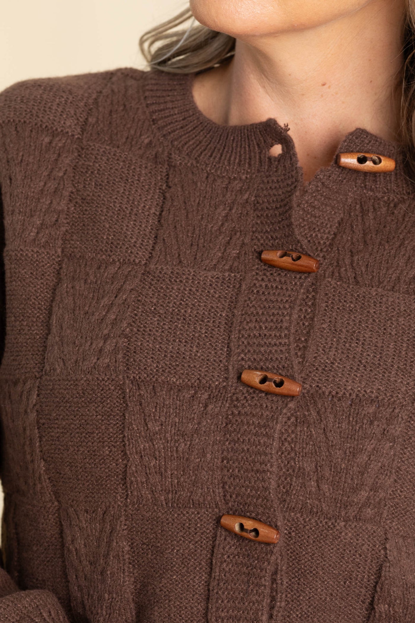 Checker Detail Cardigans