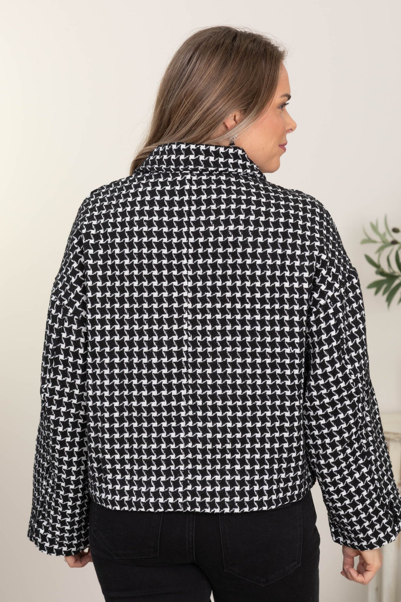 Tweed Plaid Oversized Jackets