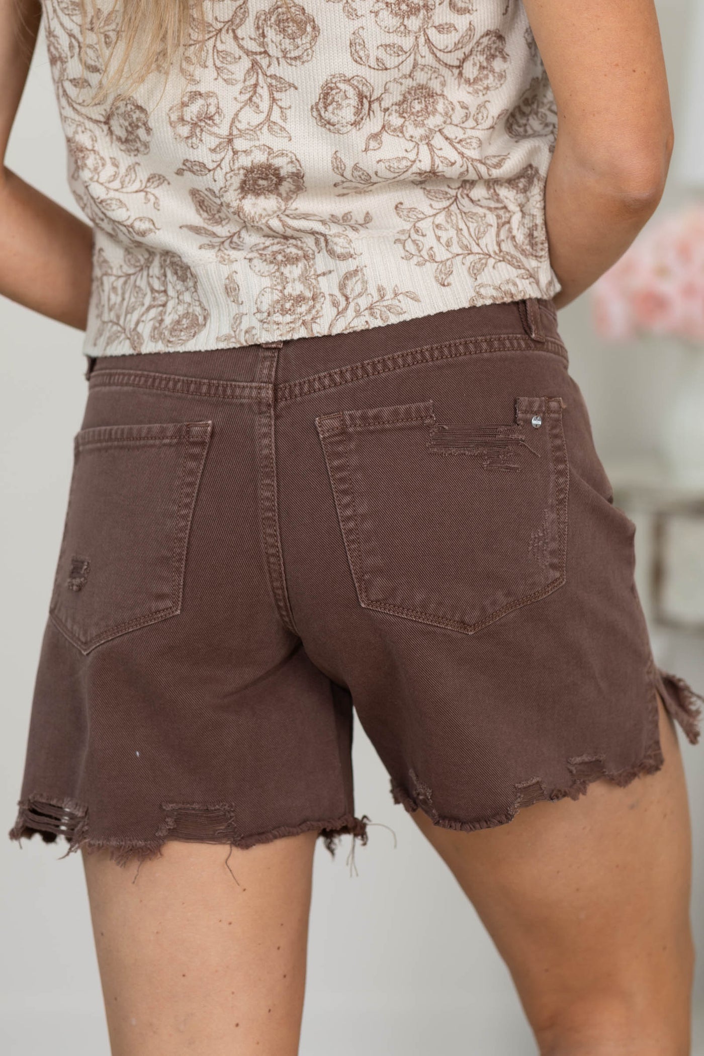 Mica 100% Cotton Boyfriend Fit Midi Shorts